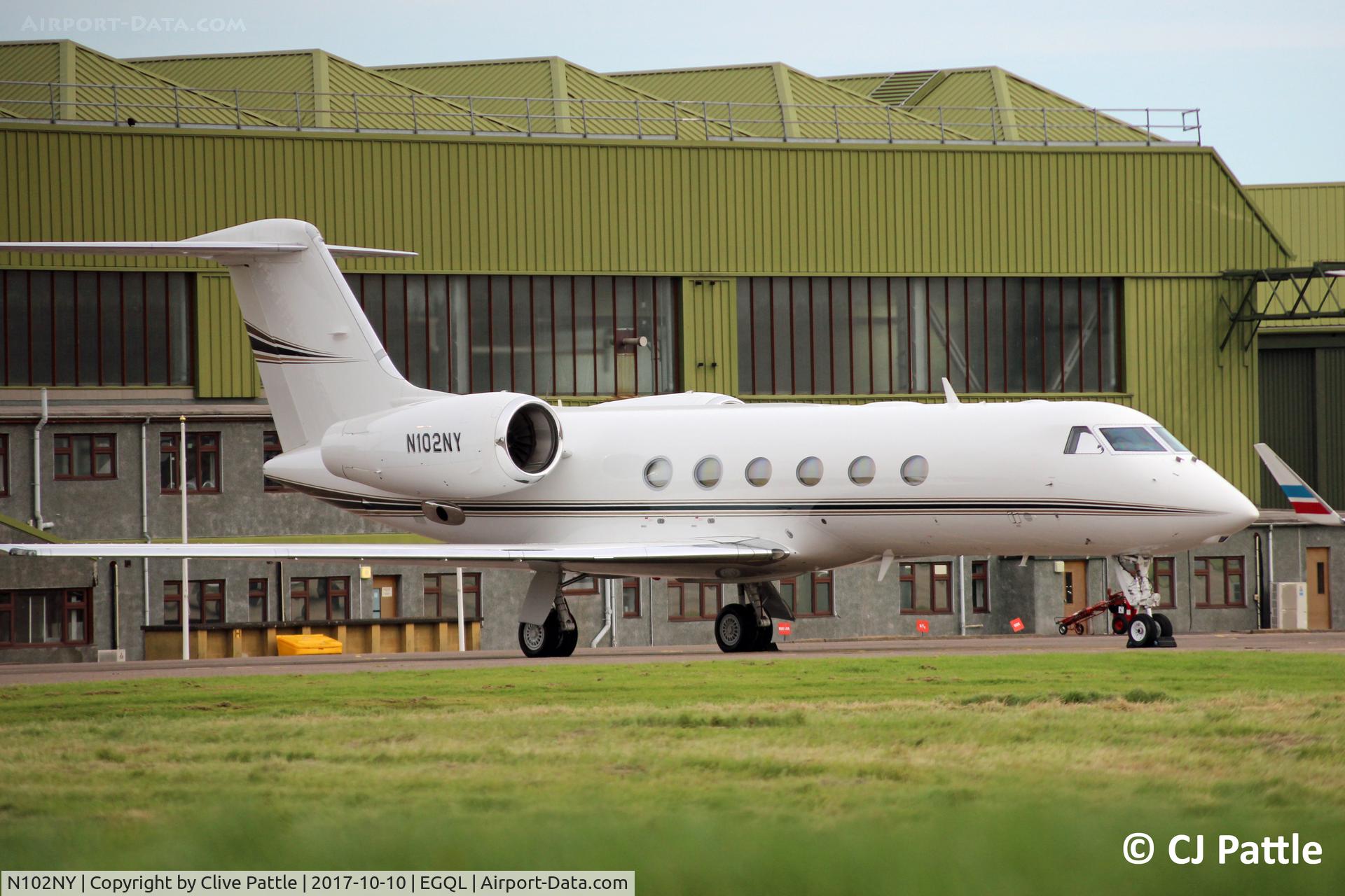 N102NY, 2005 Gulfstream Aerospace GIV-X (G450) C/N 4033, Pictured on the ramp at the former RAF Leuchars, for the nearby Dunhill Links Golf Championships at St Andrews.