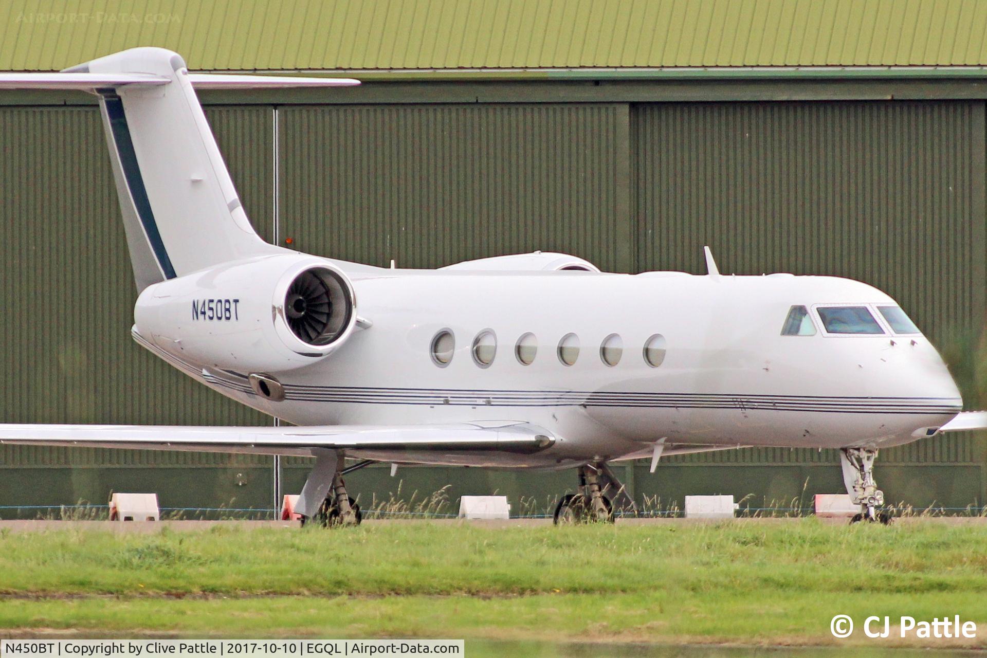 N450BT, 2016 Gulfstream Aerospace GIV-X (G450) C/N 4065, Pictured on the ramp at the former RAF Leuchars, for the nearby Dunhill Links Golf Championships at St Andrews.