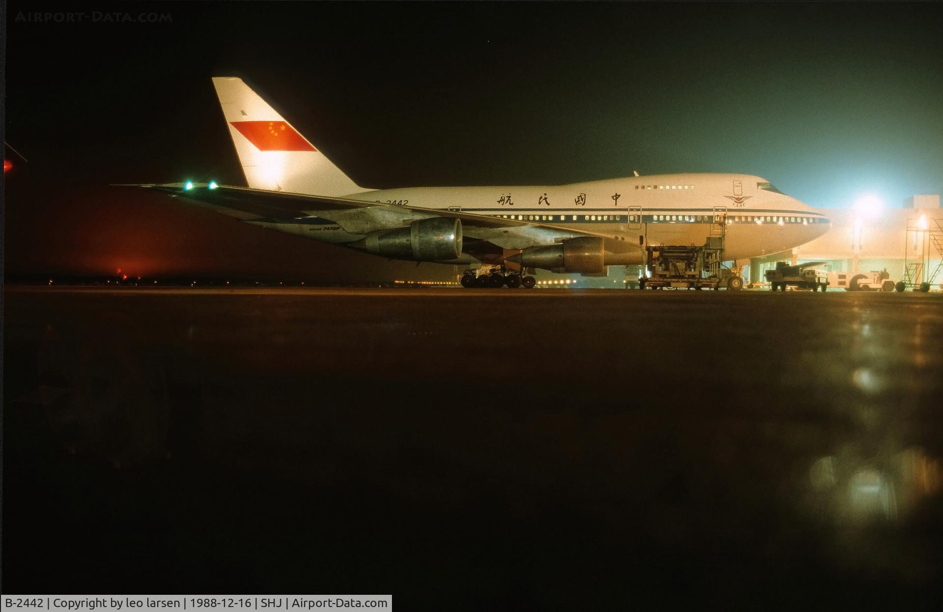 B-2442, 1980 Boeing 747SP-J6 C/N 21932, Sajhar 16.12.1988
