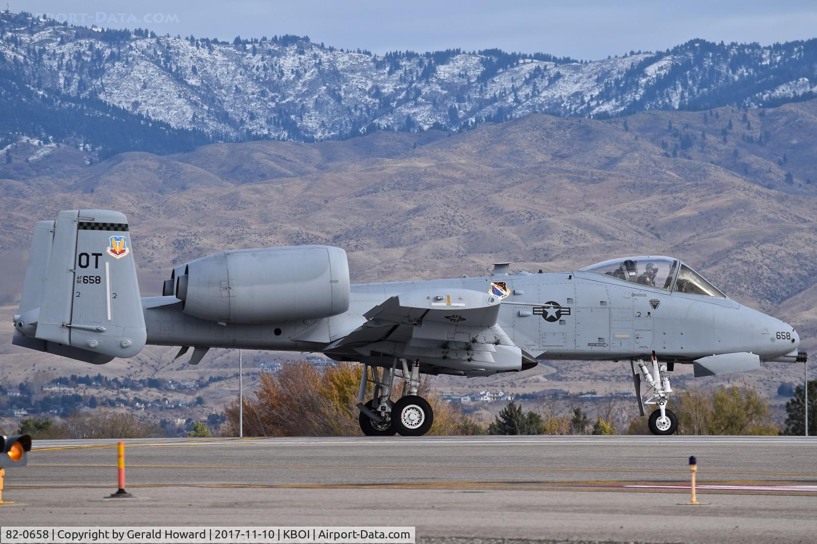 82-0658, 1982 Fairchild Republic A-10C Thunderbolt II C/N A10-0706, Holding on RWY 10R.  422nd T&E Sq., 53rd Wing, 79th Test & Evaluation Group, Nellis AFB, NV.