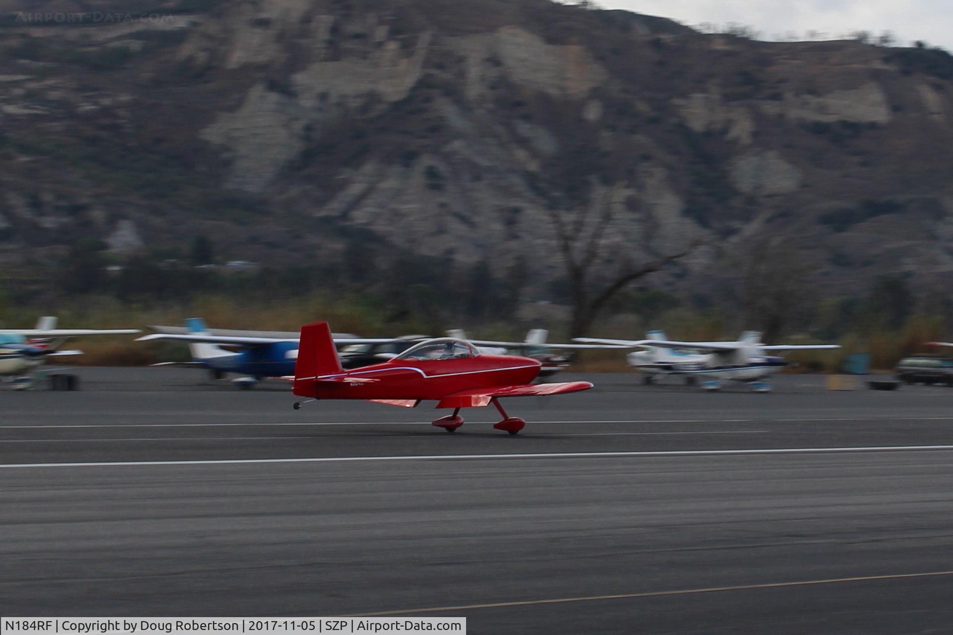 N184RF, 2003 Vans RV-8 C/N 80122, 2003 Findly VAN's RV-8, Lycoming IO-360, landing roll Rwy 22
