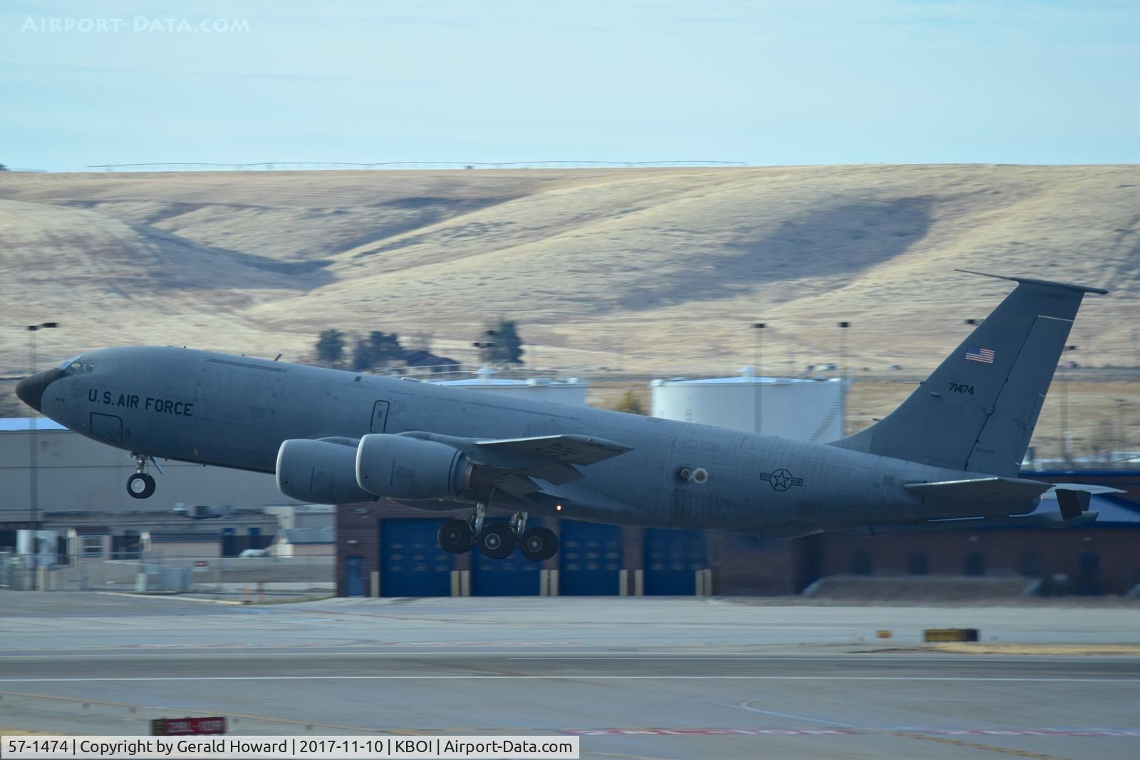 57-1474, 1957 Boeing KC-135R Stratotanker C/N 17545, Departing RWY 10R.