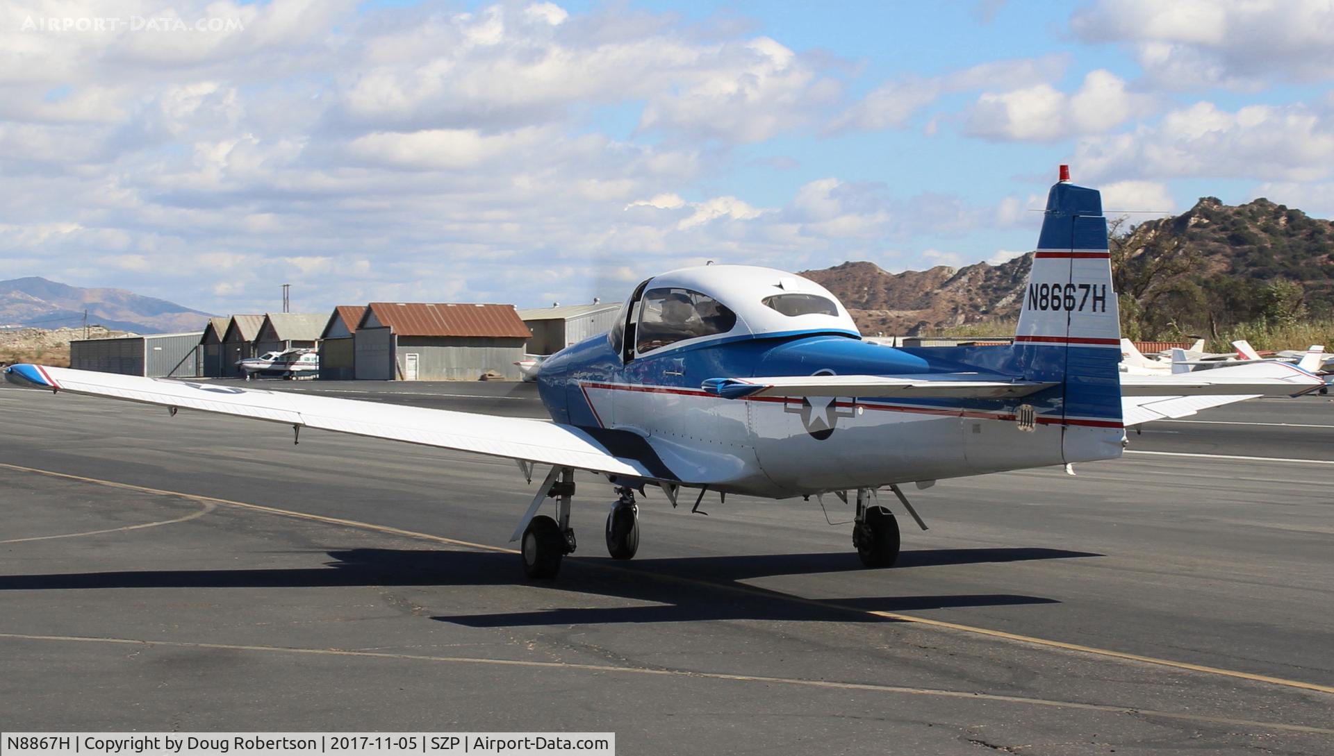 N8867H, 1947 North American Navion C/N NAV-4-867, 1947 North American NAVION, Continental IO-520 285 Hp upgrade, taxi back-Young Eagles flight