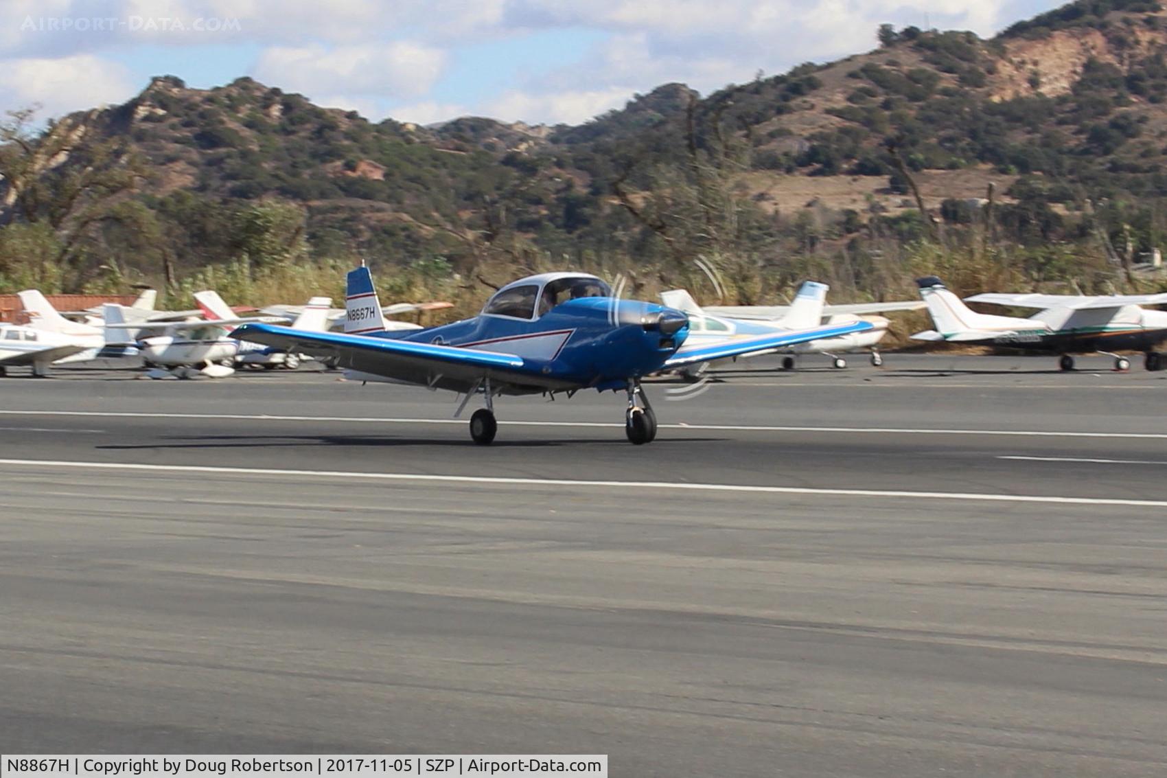 N8867H, 1947 North American Navion C/N NAV-4-867, 1947 North American NAVION, Continental IO-520 285 Hp upgrade, Young Eagles flight, landing roll Rwy 22