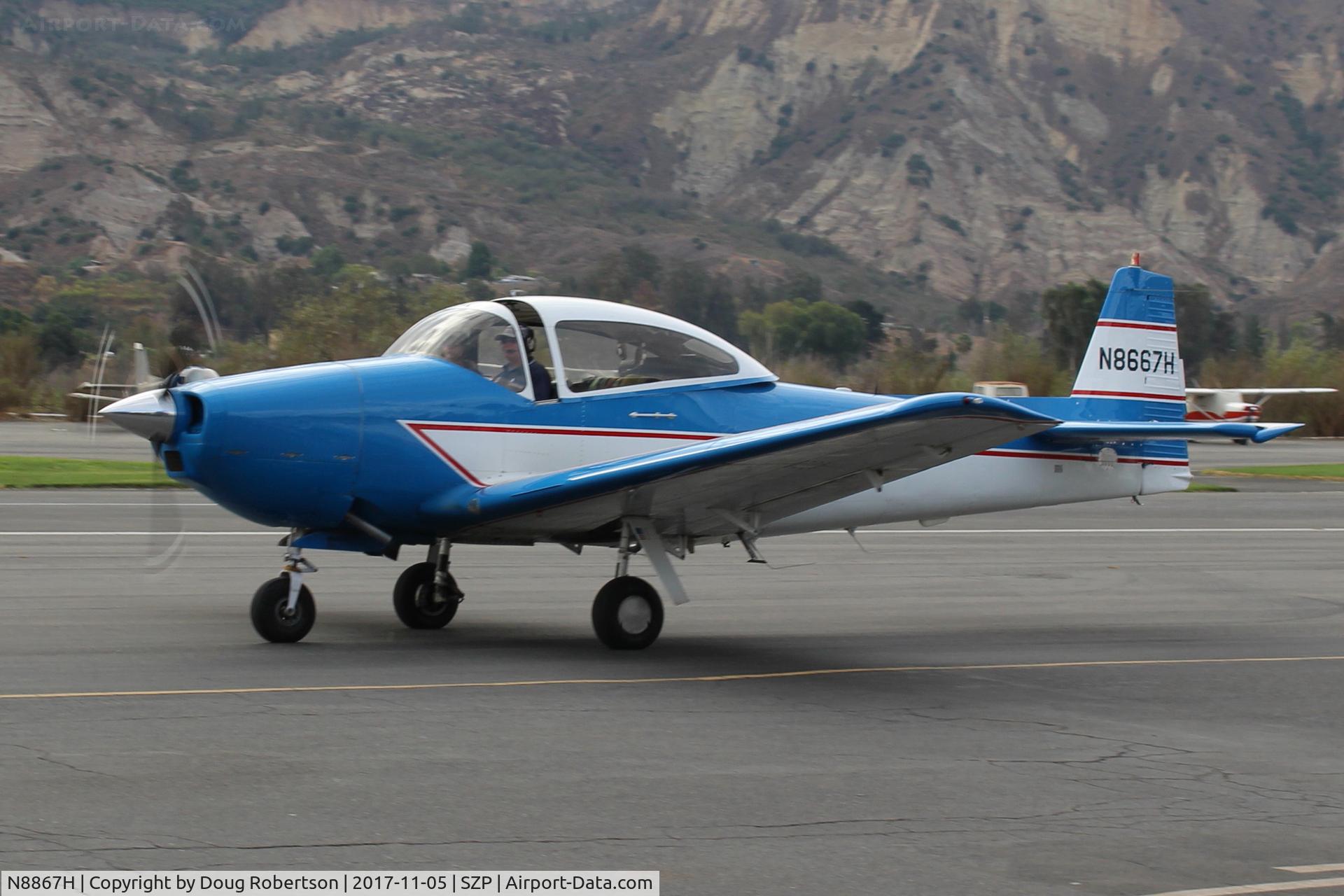 N8867H, 1947 North American Navion C/N NAV-4-867, 1947 North American NAVION, Continental IO-520 285 Hp upgrade, taxi back, Young Eagles flight