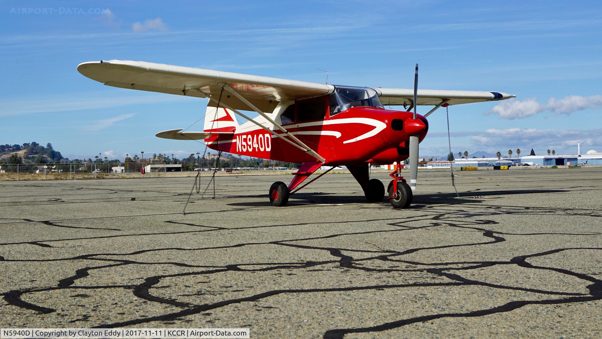 N5940D, 1956 Piper PA-22-150 C/N 22-4603, Buchanan Field Concord California 2017.