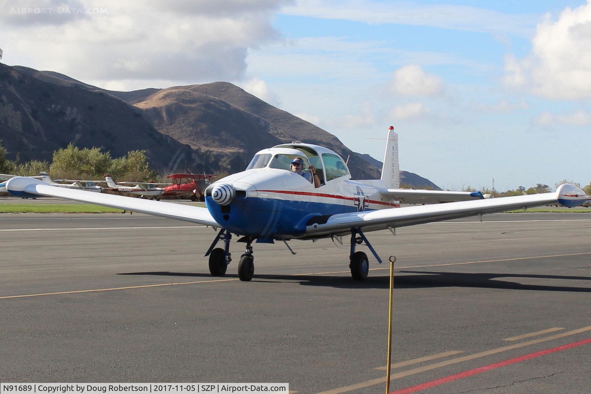 N91689, 1946 North American Navion (NA-145) C/N NAV-4-431, 1946 North American NAVION, Continental E225 upgrade, Young Eagles flight, taxi back