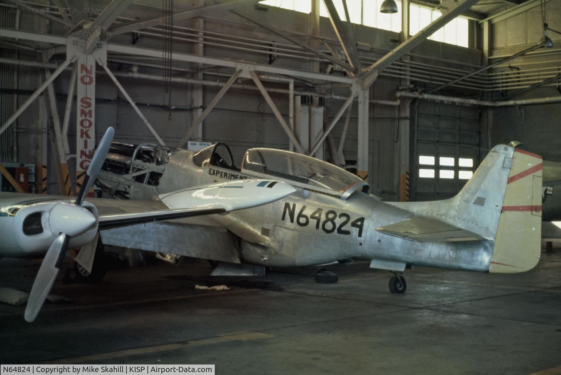 N64824, 1944 North American P-51D-30NA Mustang C/N 122-4929, @ LI MacArthur (KISP) Circa 1972