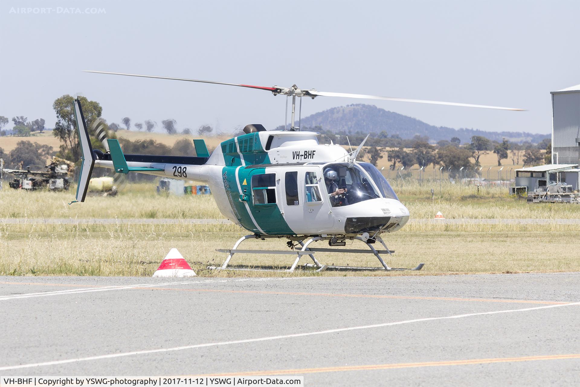 VH-BHF, 1979 Bell 206L-1 LongRanger II C/N 45164, Heli Surveys (VH-BHF) Bell 206L-1 Long Ranger at Wagga Wagga Airport