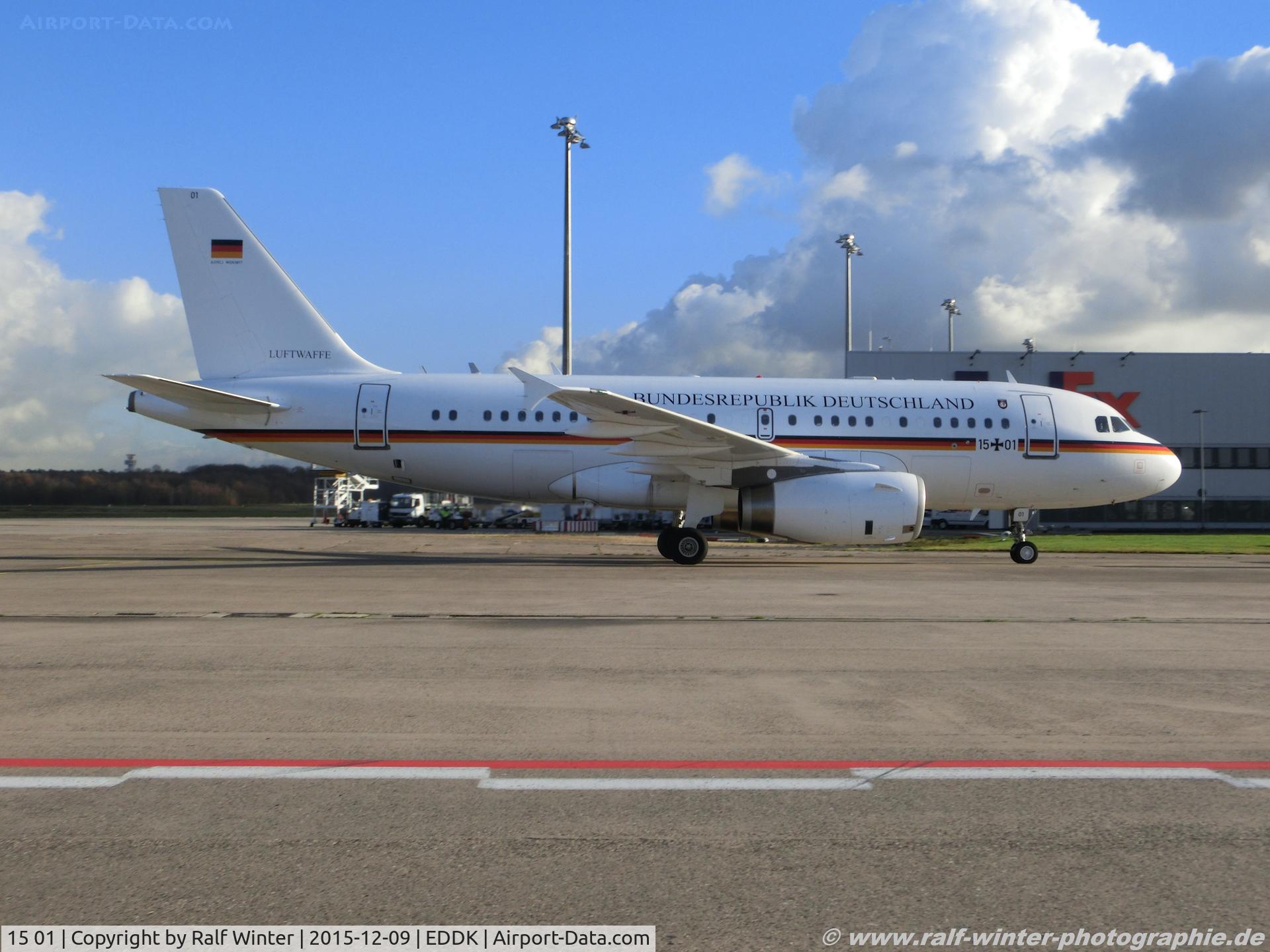 15 01, 2009 Airbus ACJ319 (A319-133/CJ) C/N 3897, Airbus A319-115A(CJ) - GAF German Air Force - 3897 - 15+01 - 09.12.2015 - CGN