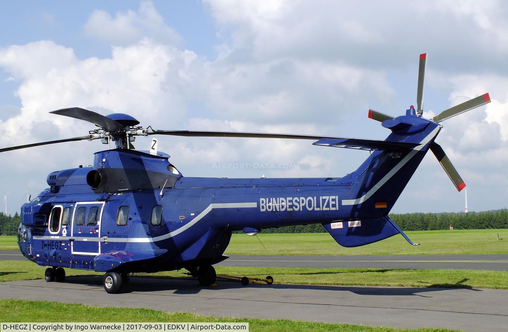 D-HEGZ, Aerospatiale AS-332L-1 Super Puma C/N 2706, Aerospatiale AS.332L-1 Super Puma of the Bundespolizei at the Dahlemer Binz 60th jubilee airfield display