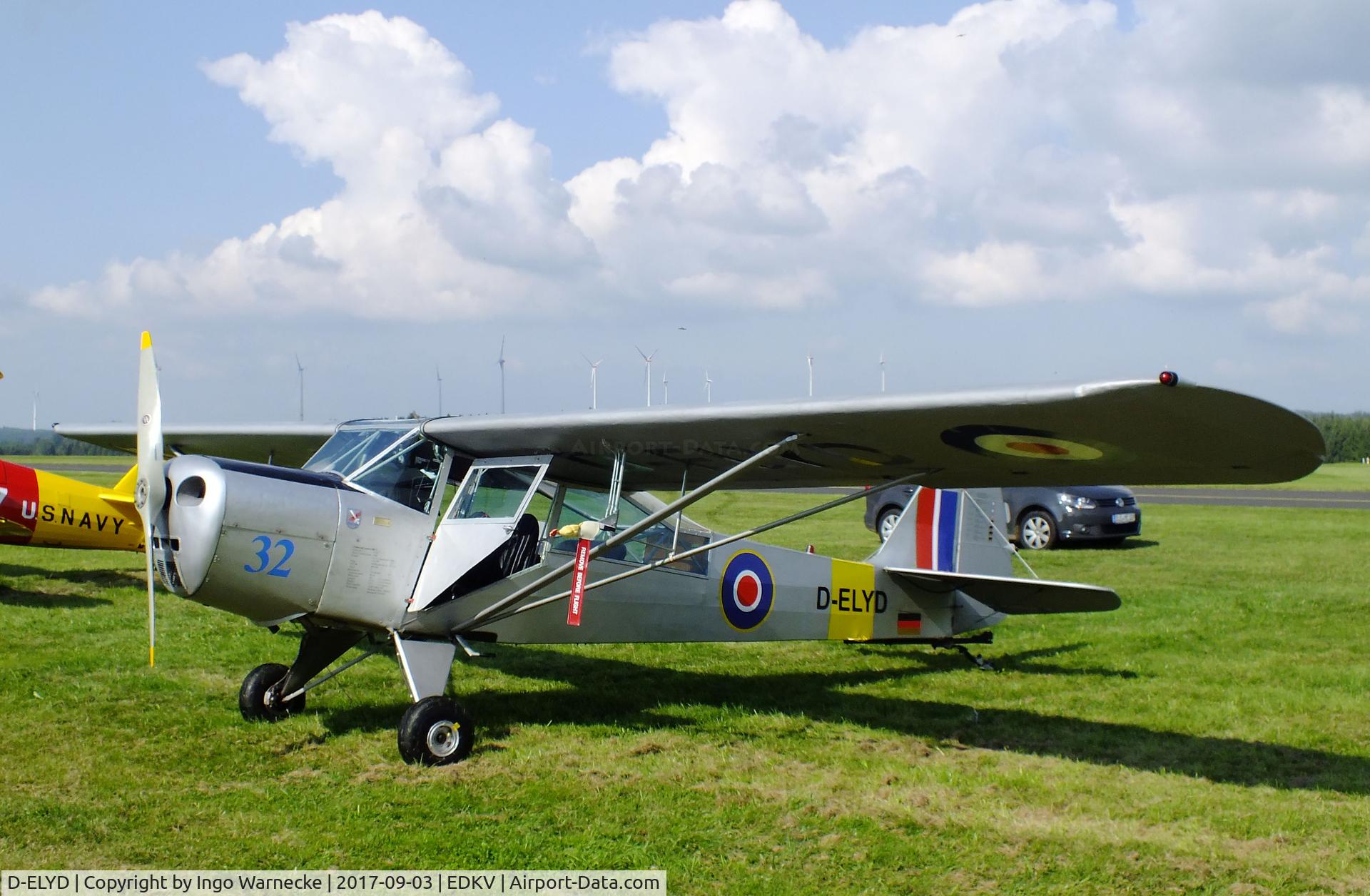 D-ELYD, 1950 Taylorcraft J Auster 5 C/N 1790, Taylorcraft J Auster 5 at the Dahlemer Binz 60th jubilee airfield display