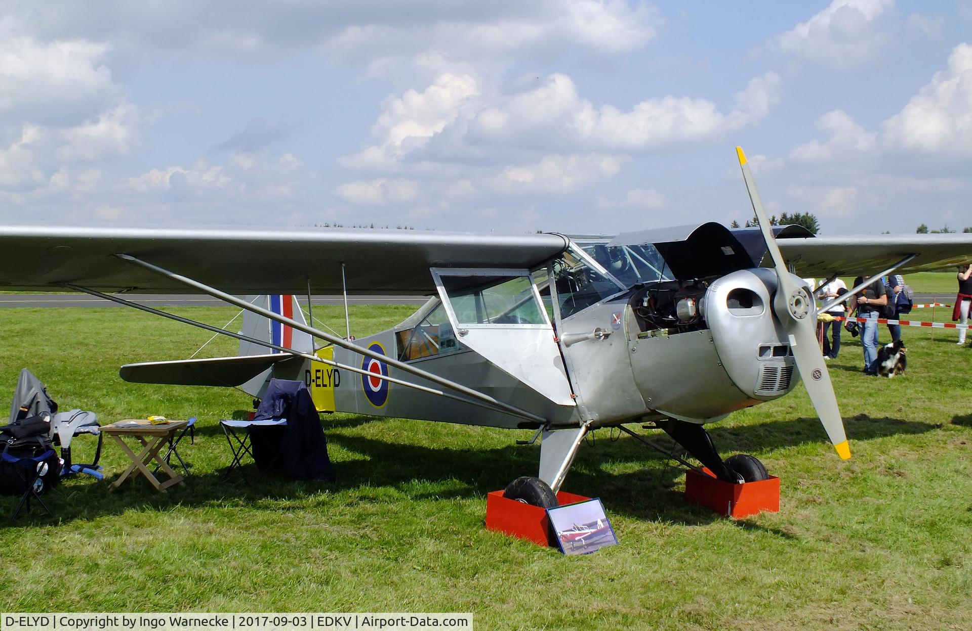 D-ELYD, 1950 Taylorcraft J Auster 5 C/N 1790, Taylorcraft J Auster 5 at the Dahlemer Binz 60th jubilee airfield display