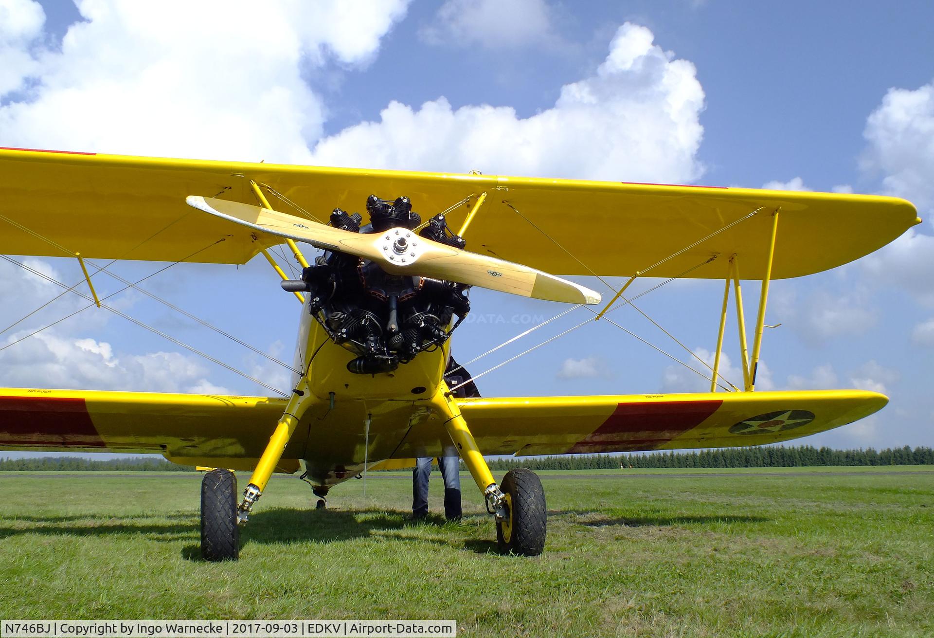 N746BJ, 1985 Boeing 75 C/N AR-37, Boeing/Jones (Stearman) 75 at the Dahlemer Binz 60th jubilee airfield display