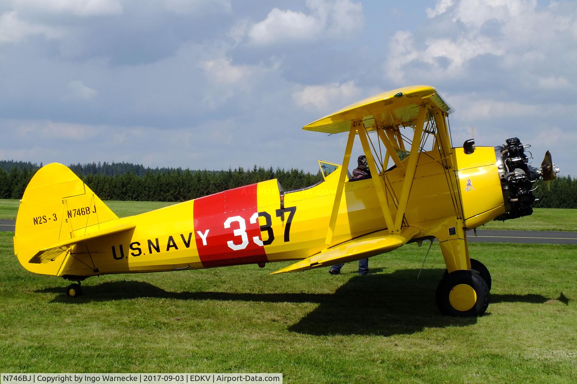 N746BJ, 1985 Boeing 75 C/N AR-37, Boeing/Jones (Stearman) 75 at the Dahlemer Binz 60th jubilee airfield display