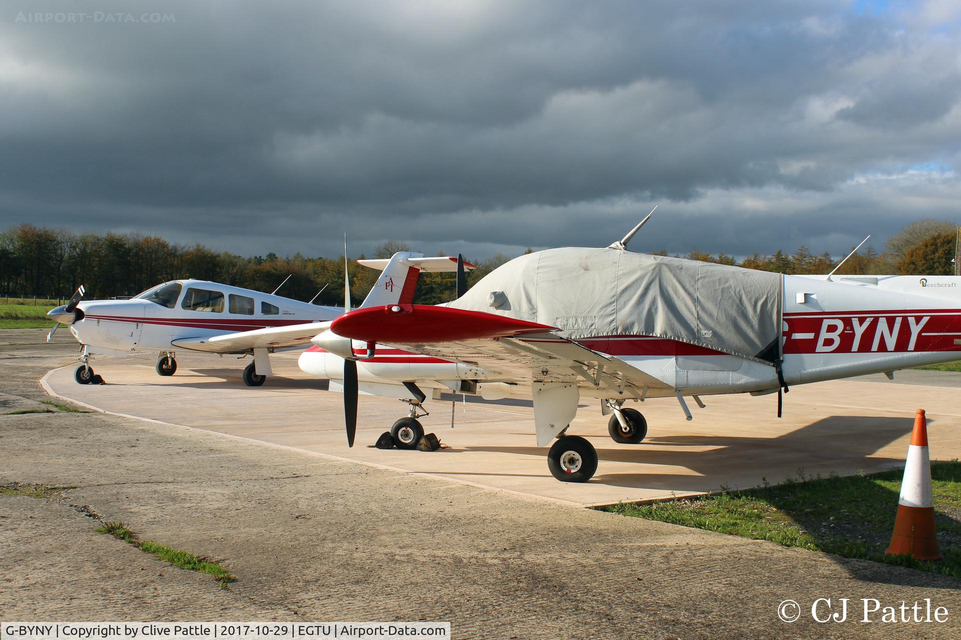 G-BYNY, 1977 Beech 76 Duchess C/N ME-247, Parked at Dunkeswell