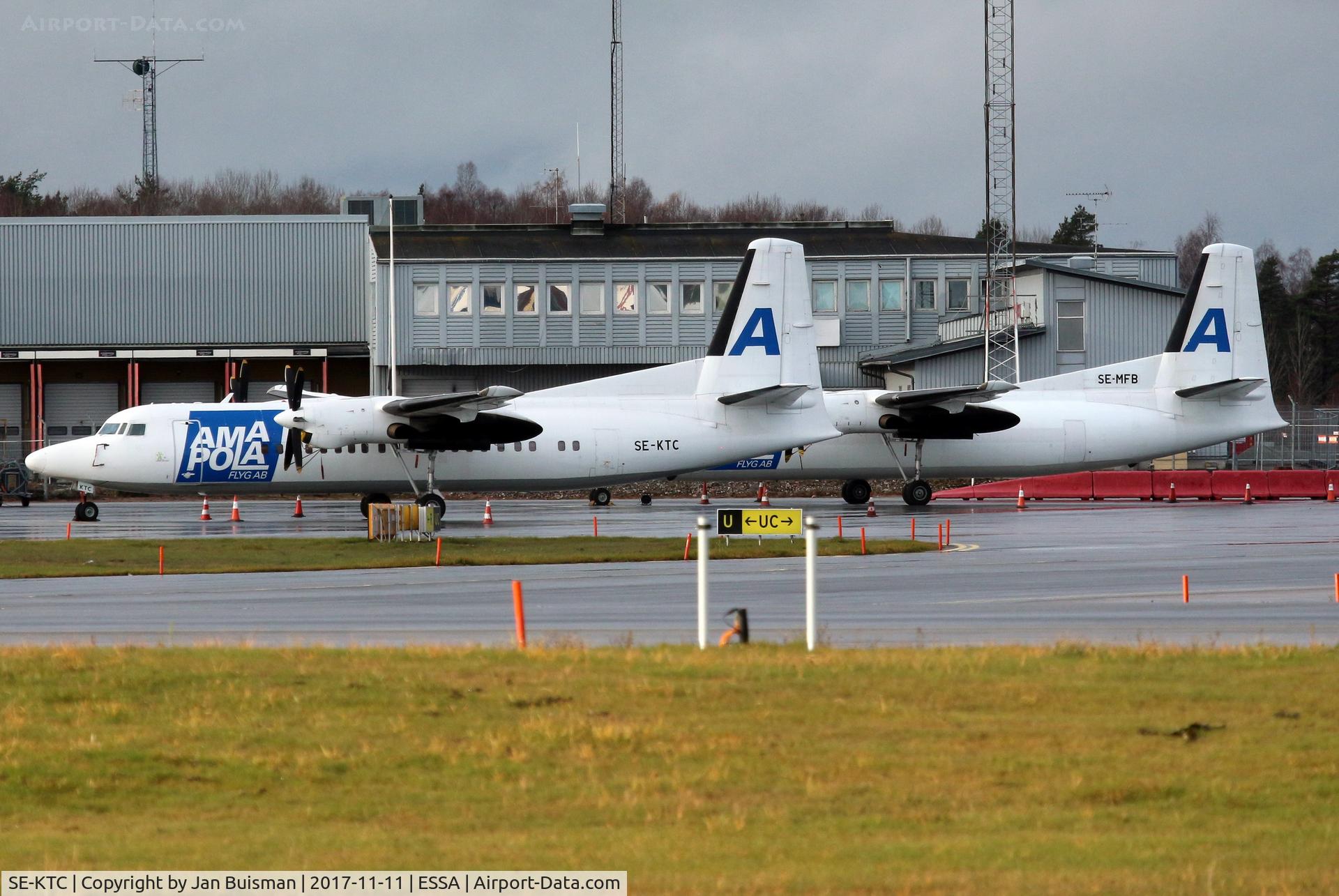 SE-KTC, 1988 Fokker 50 C/N 20124, Amapola Flyg