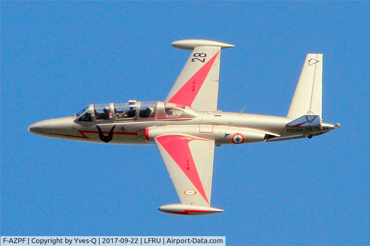 F-AZPF, Fouga CM-175 Zephyr C/N 28, Fouga CM-175 Zephyr, On display, Morlaix-Ploujean airport (LFRU-MXN) Air show 2017