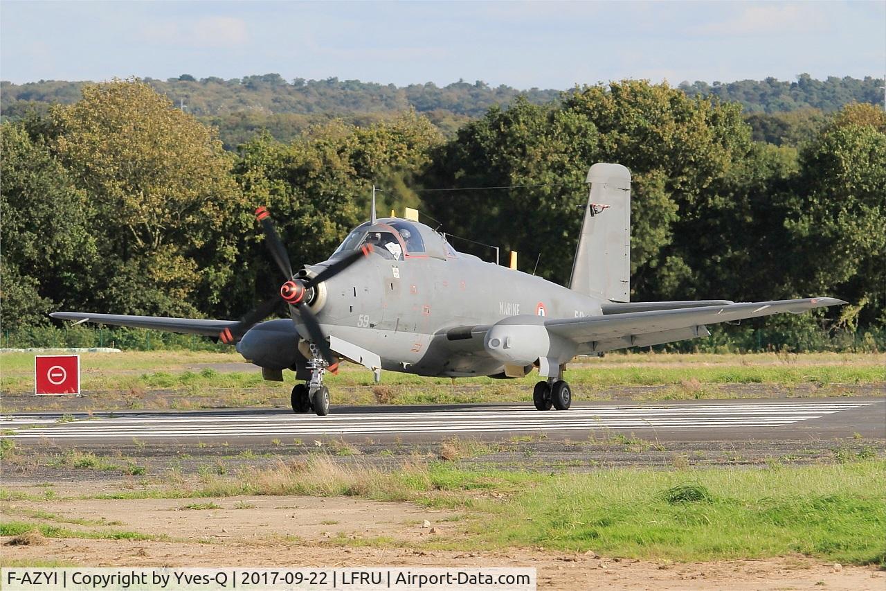 F-AZYI, 1959 Breguet Br.1050 Alize C/N 59, Breguet Br.1050 Alizé, Lining up rwy 23, Morlaix-Ploujean airport (LFRU-MXN) Air show 2017