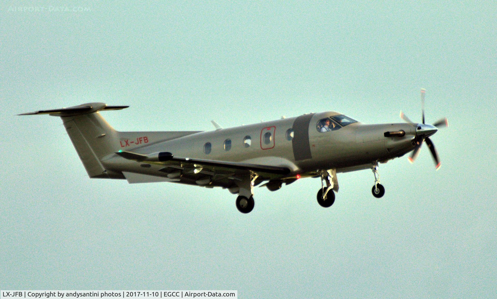 LX-JFB, 2016 Pilatus PC-12/47E NG C/N 1676, just taken off