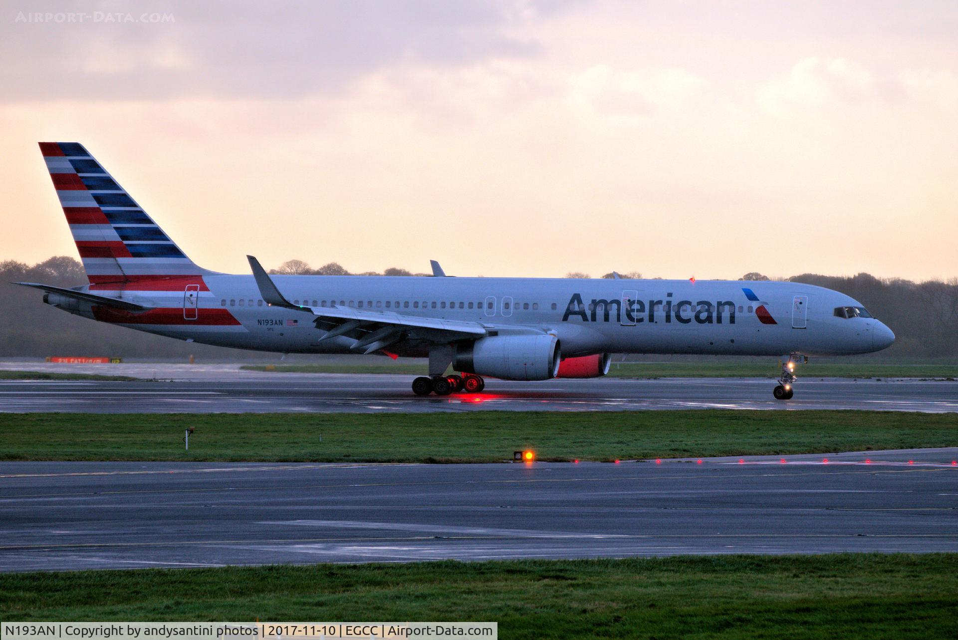 N193AN, 2001 Boeing 757-223 C/N 32387, taxing in after landing.