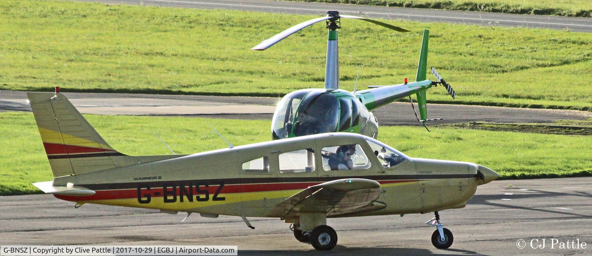 G-BNSZ, 1981 Piper PA-28-161 Cherokee Warrior II C/N 28-8116315, Active at EGBJ