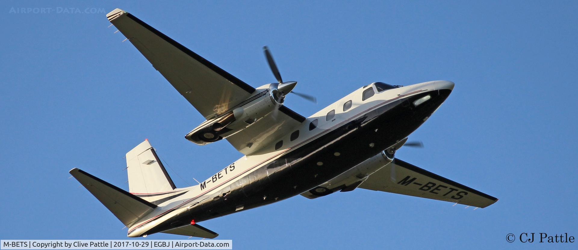 M-BETS, 1982 Gulfstream American 695A Jetprop 1000 C/N 96034, Staverton departure