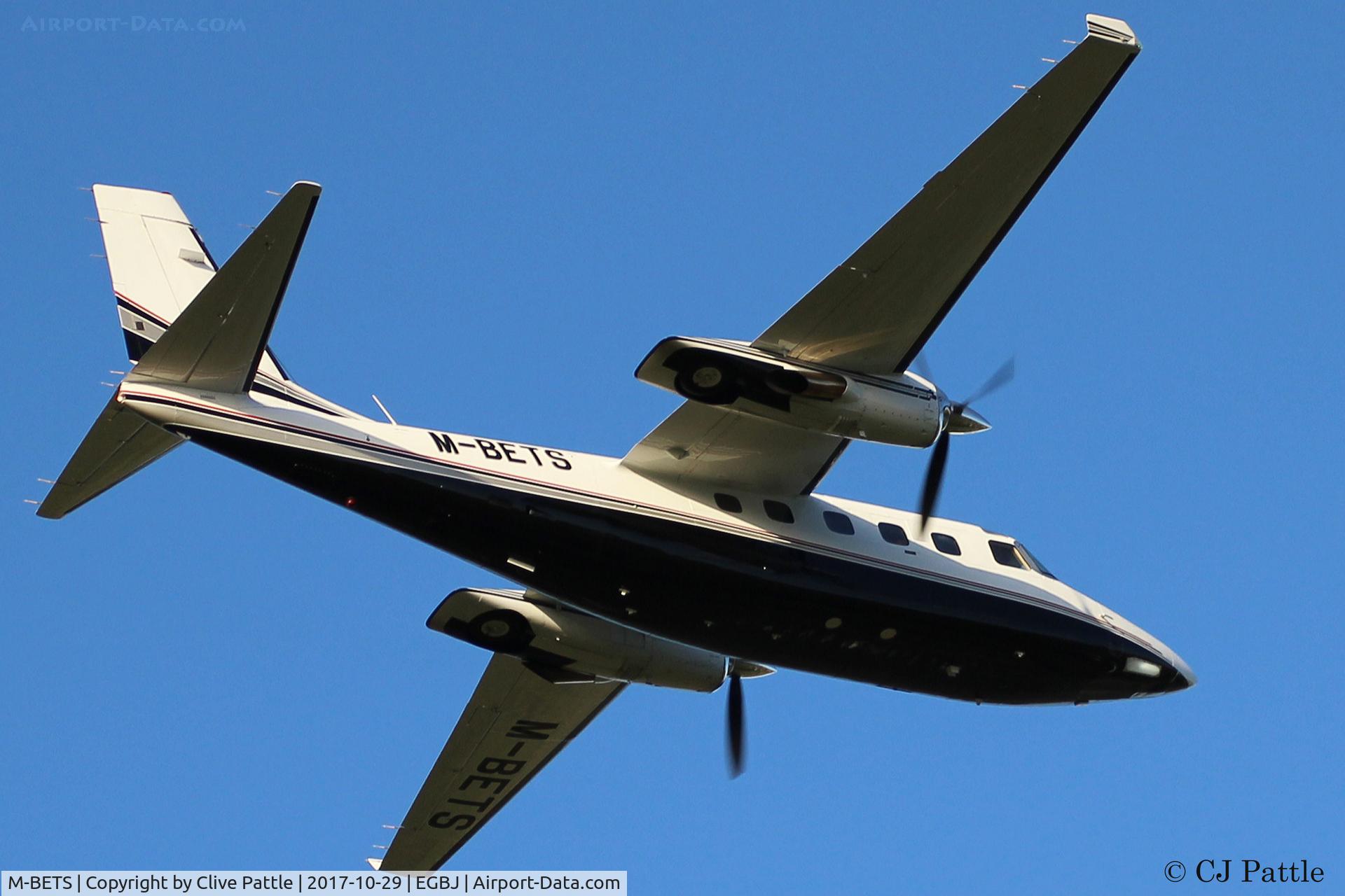 M-BETS, 1982 Gulfstream American 695A Jetprop 1000 C/N 96034, Departure at EGBJ