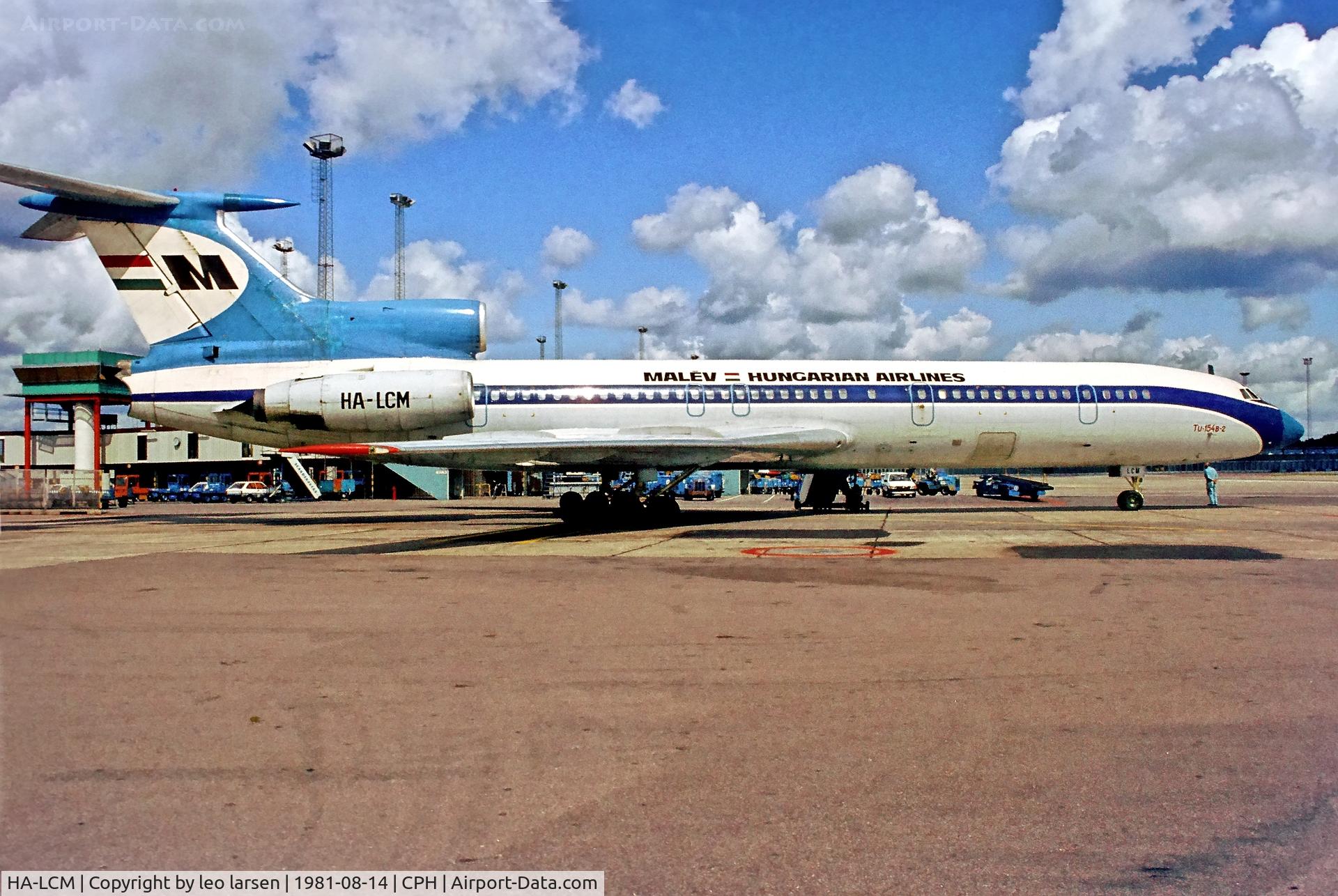 HA-LCM, 1979 Tupolev Tu-154B-2 C/N 79A325, Copenhagen  14.8.1981