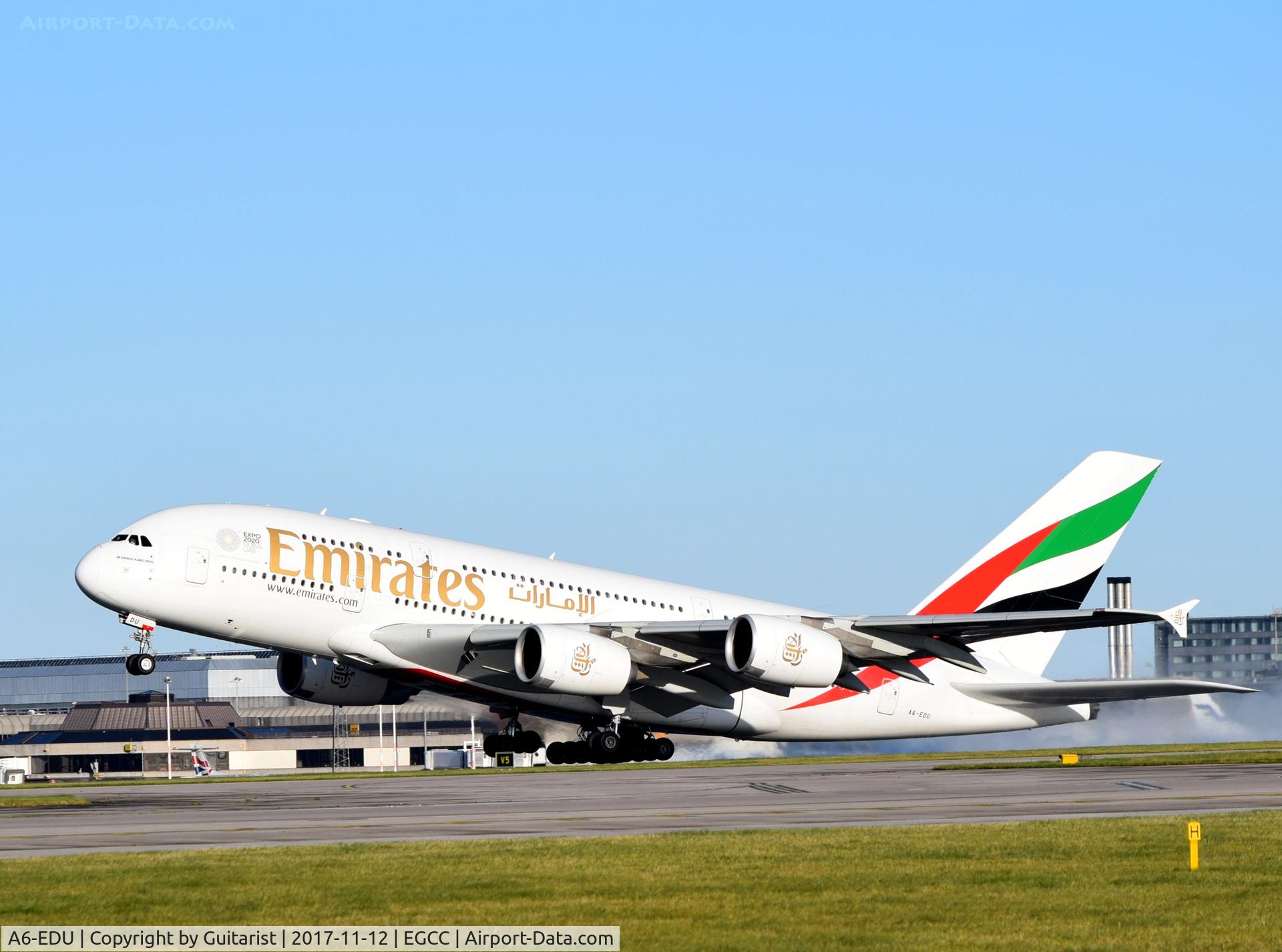A6-EDU, 2011 Airbus A380-861 C/N 098, At Manchester