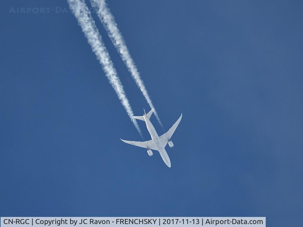 CN-RGC, 2010 Boeing 787-8 Dreamliner C/N 35508, AT764 Casablanca to Paris Orly, overflying Bordeaux city