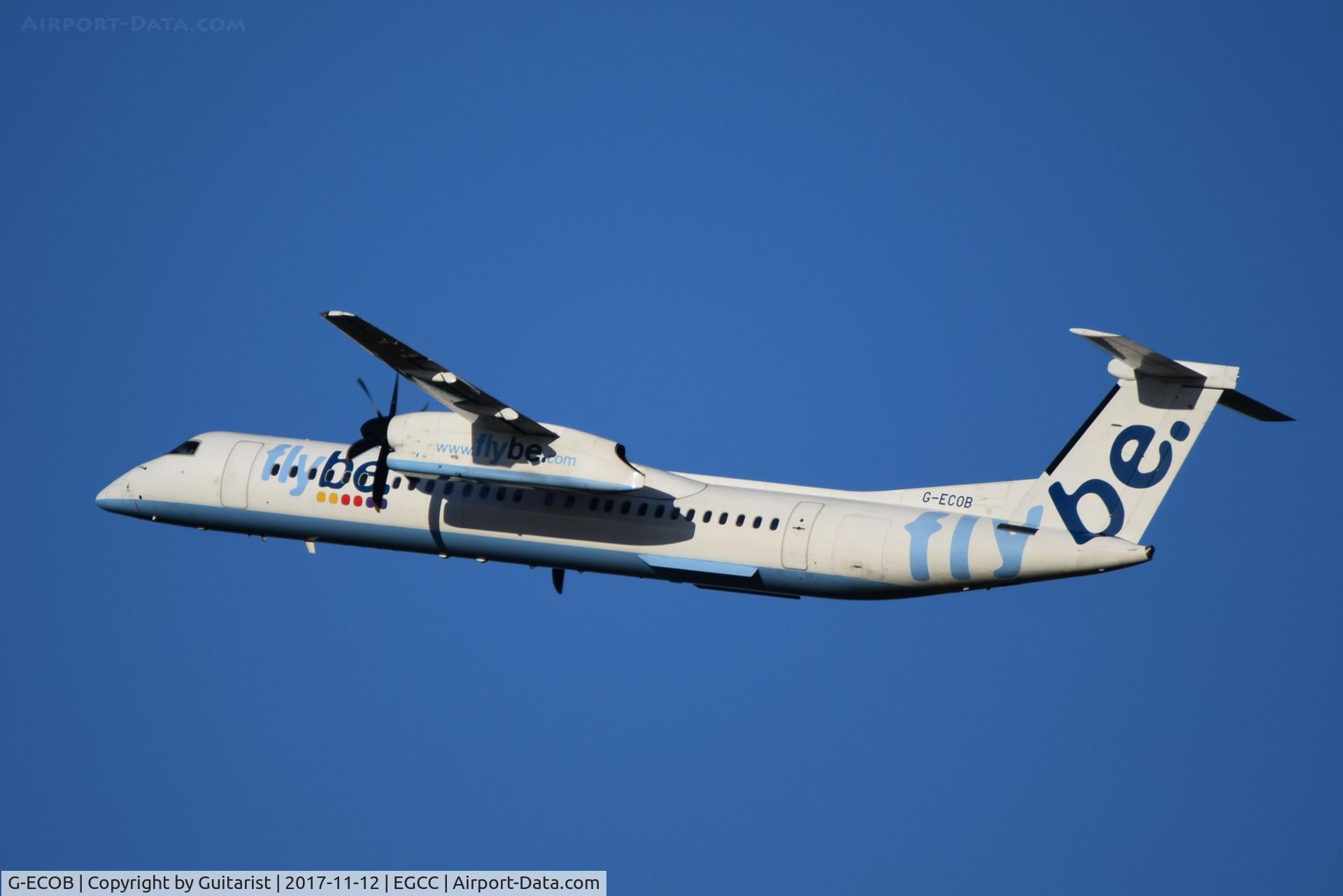 G-ECOB, 2007 De Havilland Canada DHC-8-402Q Dash 8 C/N 4185, At Manchester