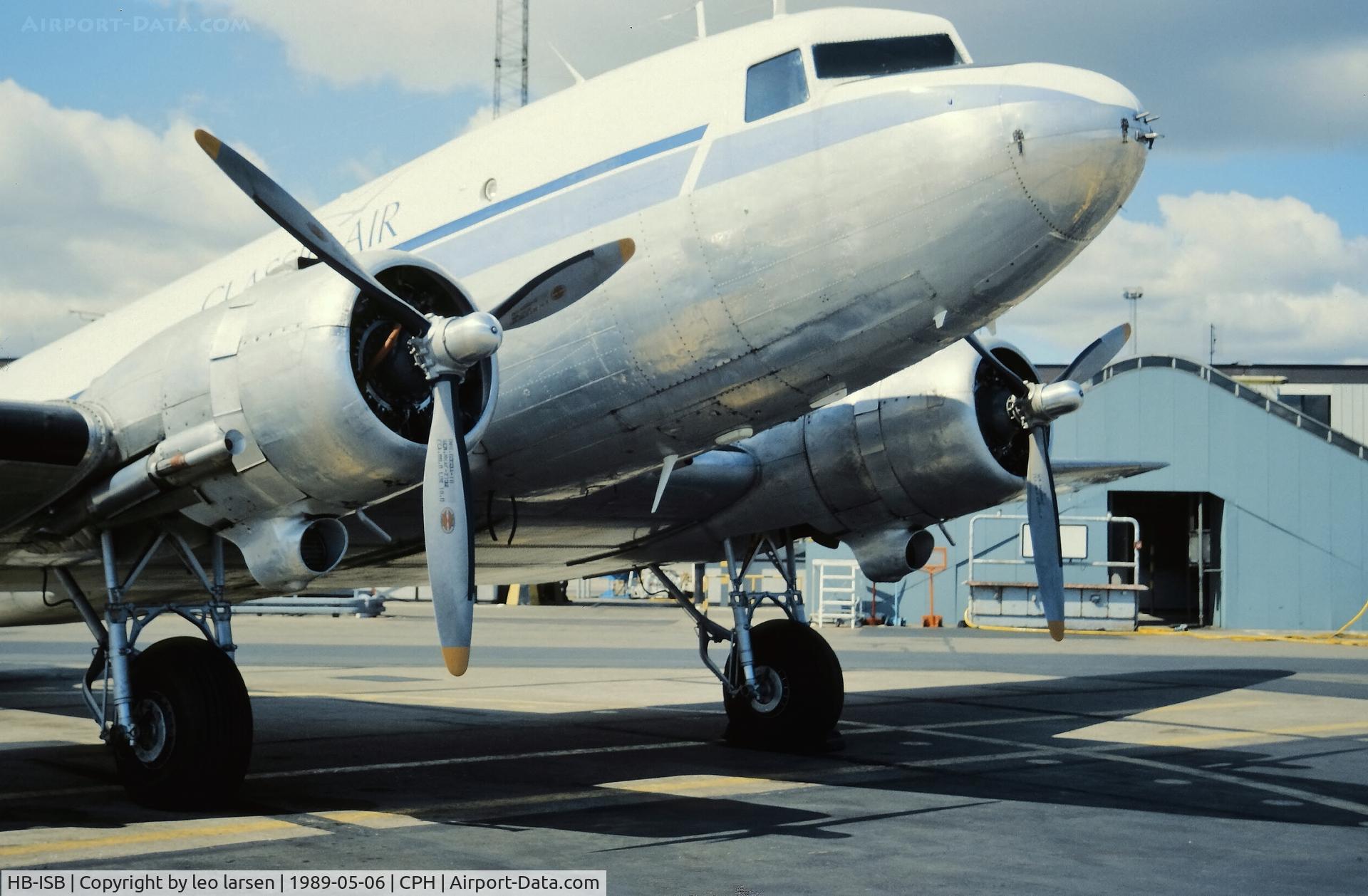 HB-ISB, 1942 Douglas DC3C-S1C3G (C-47) C/N 4666, Copenhagen 6.5.1989