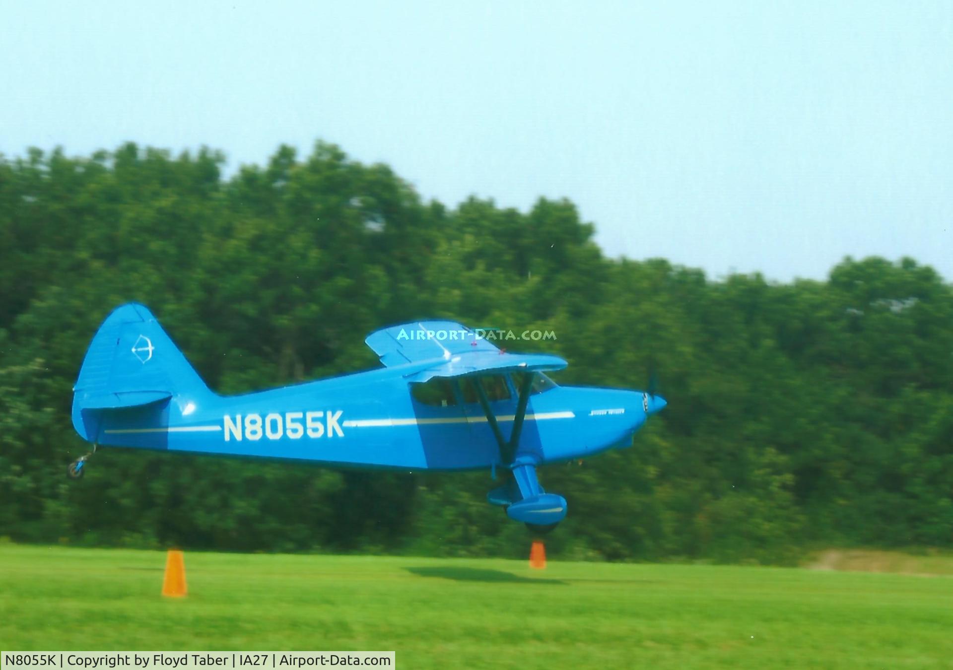 N8055K, 1947 Stinson 108-2 Voyager C/N 108-3055, Flying around Antique Airfield