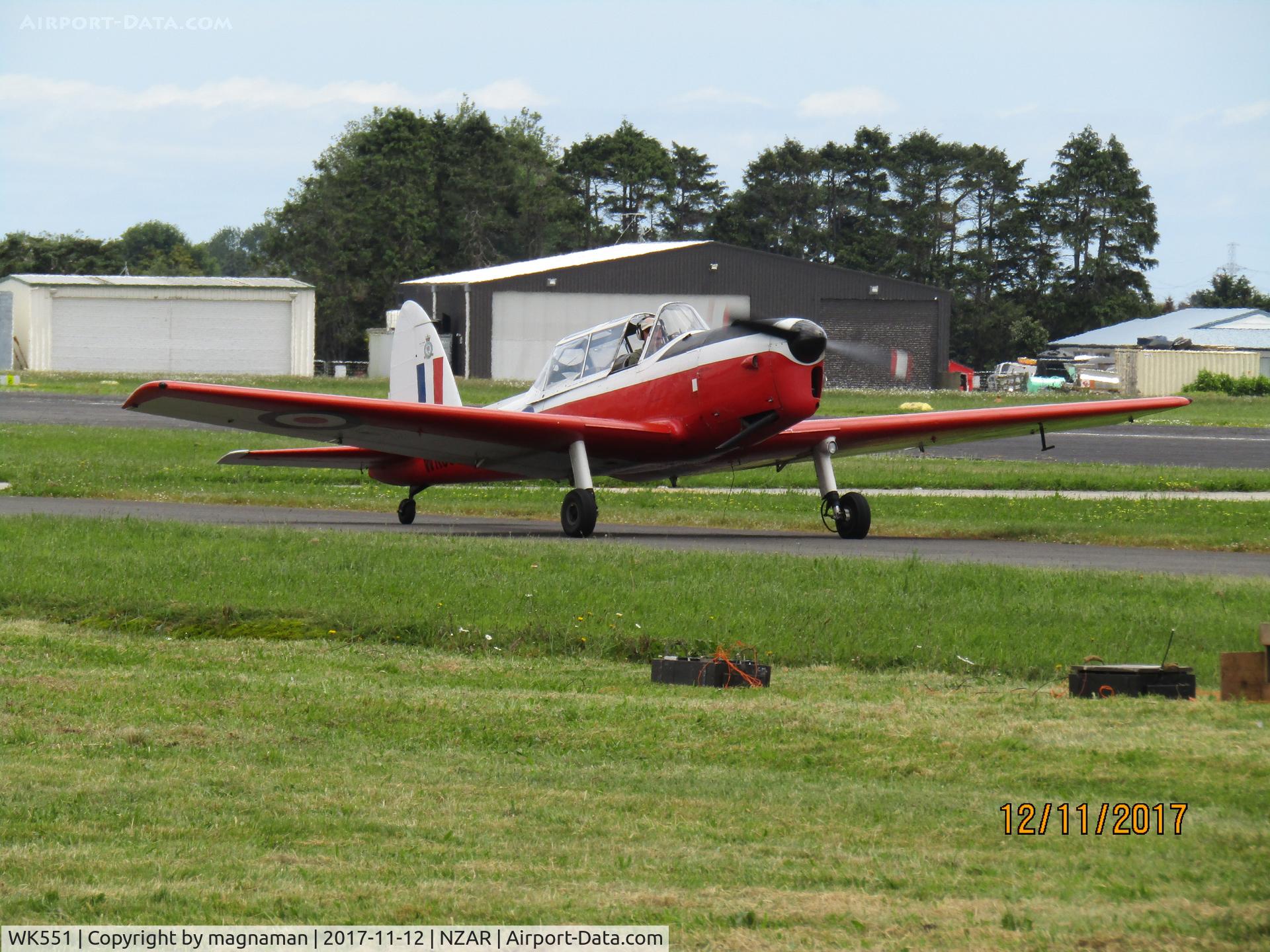 WK551, De Havilland DHC-1 Chipmunk T.10 C/N C1/0566, just displayed