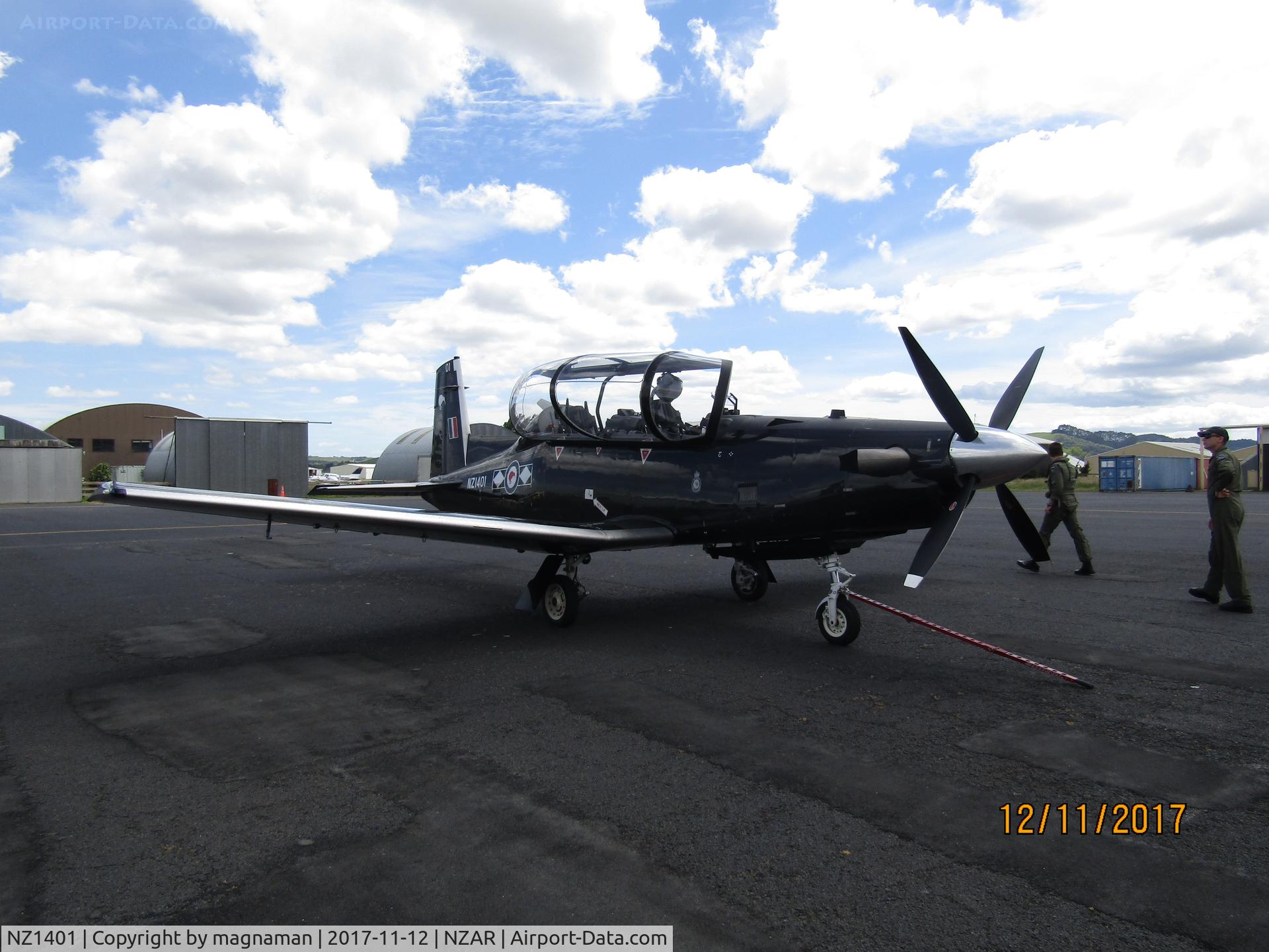 NZ1401, 2014 Raytheon T-6C Texan II C/N PM-37, on apron for display