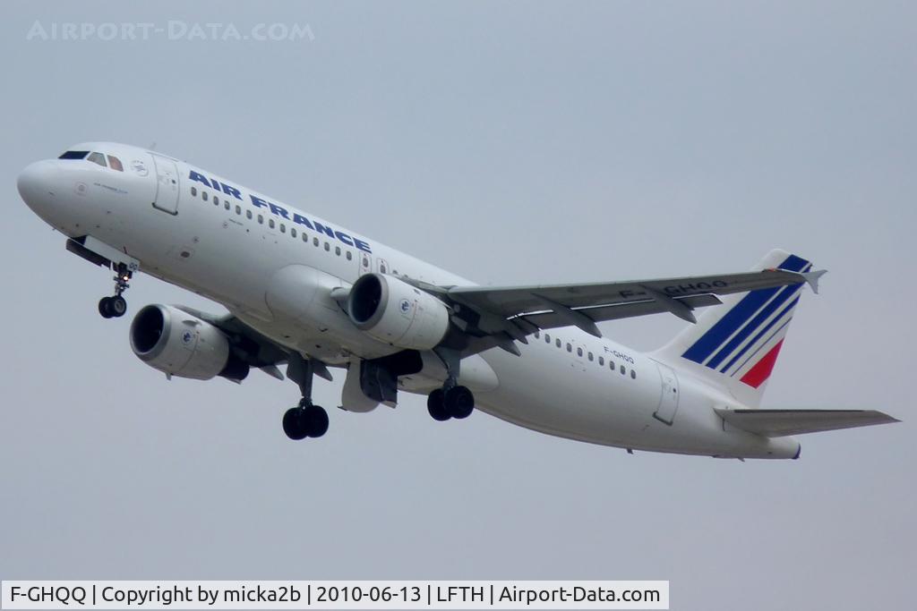 F-GHQQ, 1992 Airbus A320-211 C/N 0352, Take off