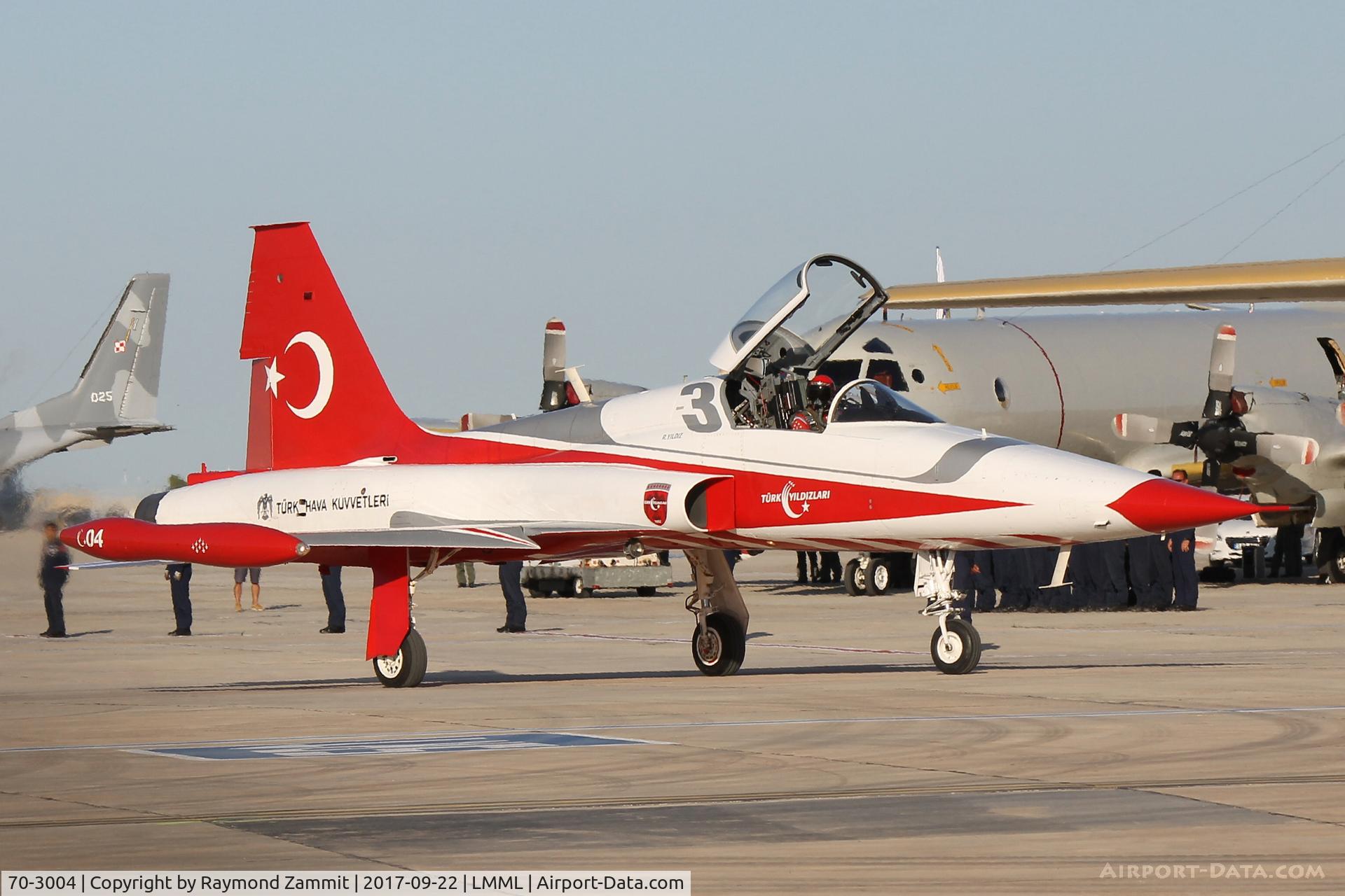 70-3004, Northrop (Canadair) NF-5A-2000 (CL-226) C/N 04, Northrop NF-5B 70-3004/3 Turkish Stars Turkish Air Force