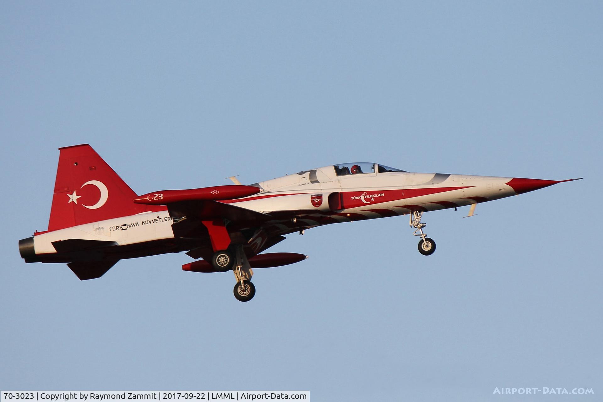 70-3023, Northrop (Canadair) NF-5A-2000 (CL-226) C/N 23, Northrop NF-5B 70-3023/7 Turkish Stars Aerobatic Team