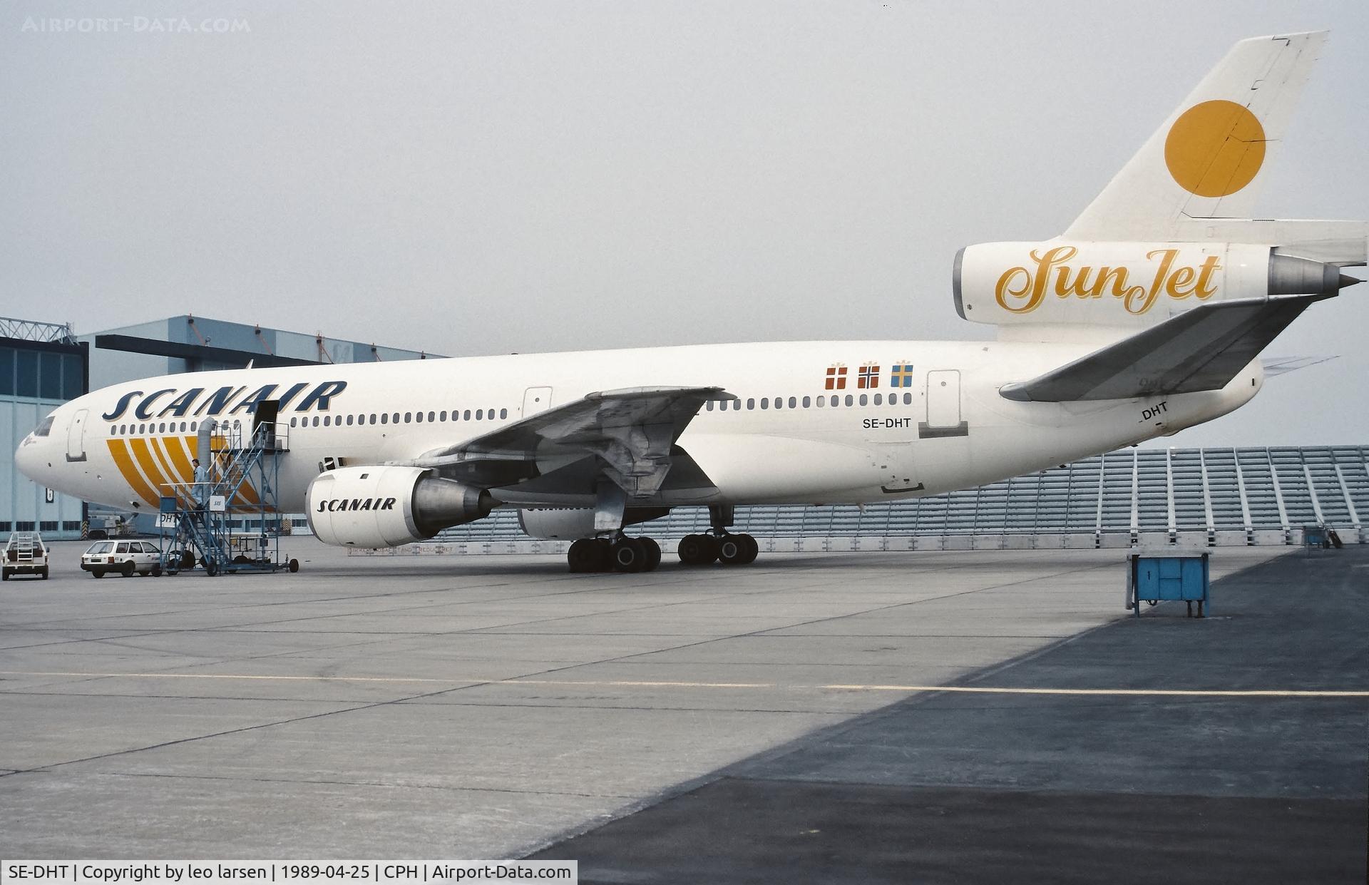 SE-DHT, 1980 Douglas DC-10-10 C/N 47833, Copenhagen 25.4.1989