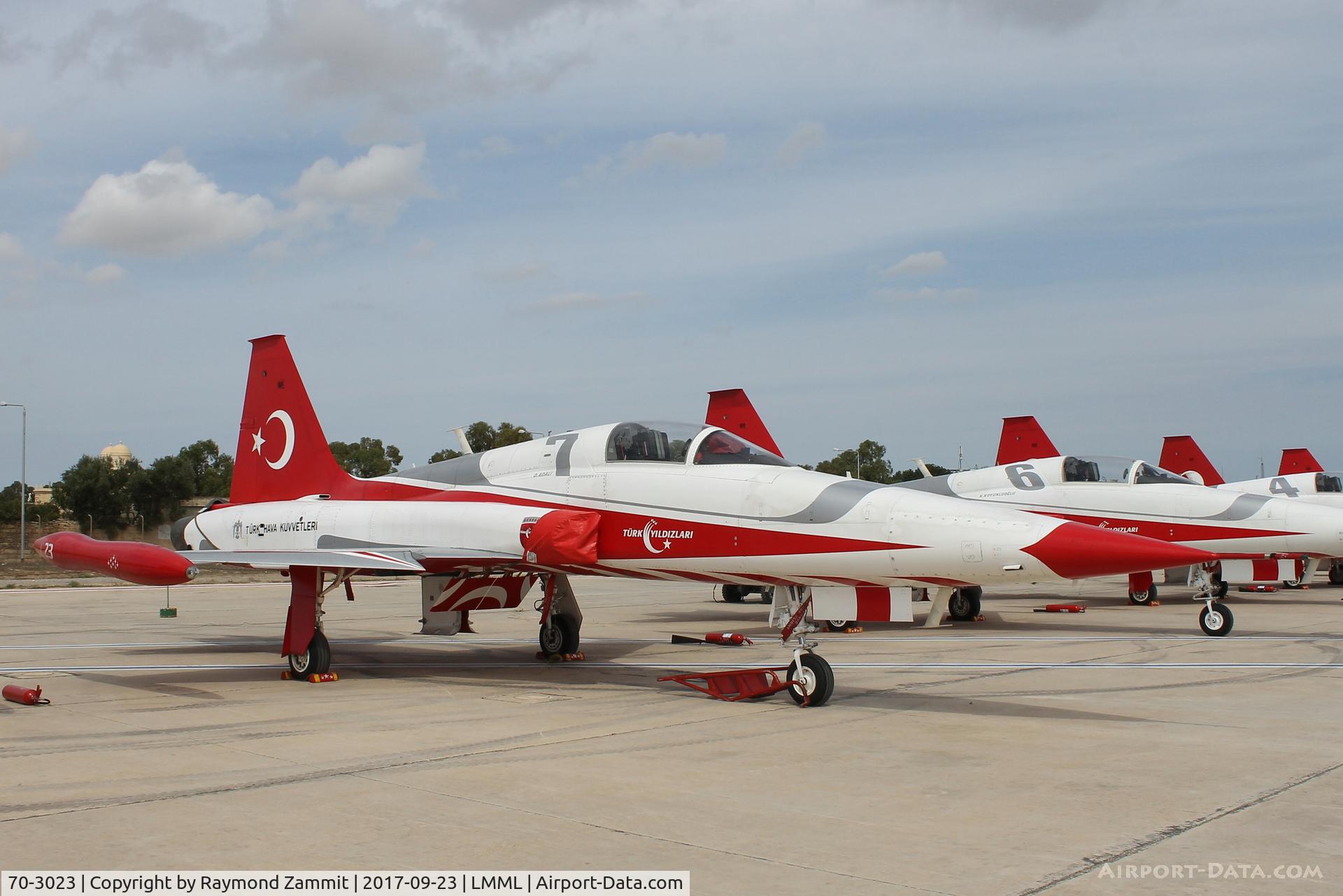 70-3023, Northrop (Canadair) NF-5A-2000 (CL-226) C/N 23, Northrop NF-5B 70-3023/7 Turkish stars Aerobatic Team