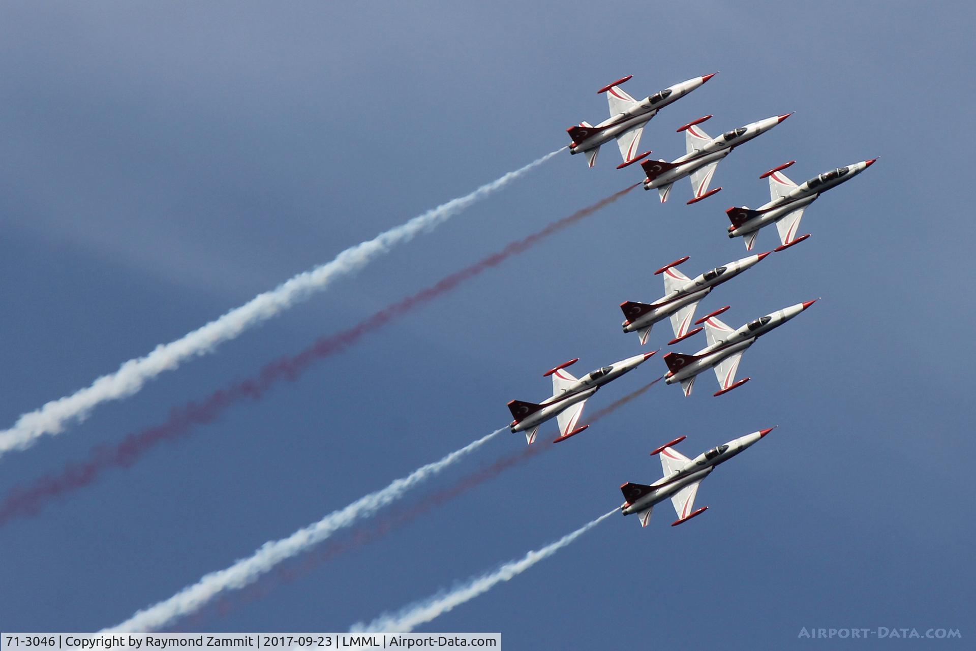 71-3046, Northrop (Canadair) NF-5A-2000 (CL-226) C/N 46, Turkish Stars Aerobatic Team in Malta during the International Airshow 2017