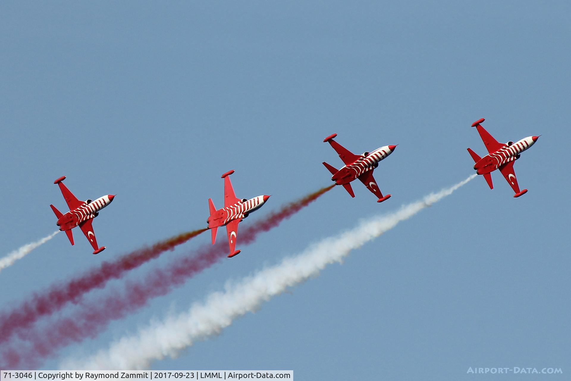 71-3046, Northrop (Canadair) NF-5A-2000 (CL-226) C/N 46, Turkish Stars Aerobatic Team during the Malta International Airshow 2017