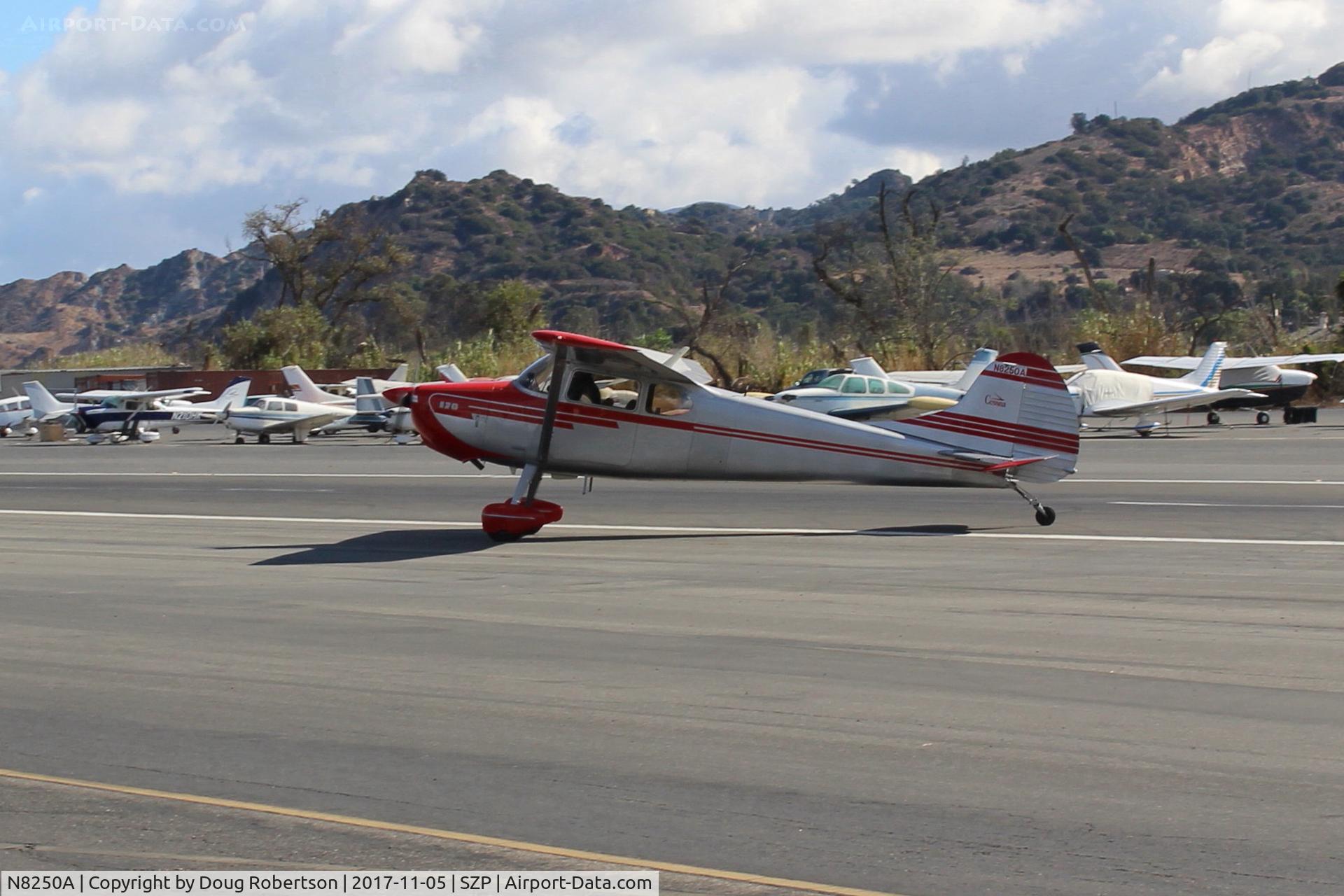 N8250A, 1952 Cessna 170B C/N 25102, 1952 Cessna 170B, Continental C-145-2 145 Hp, taxi back