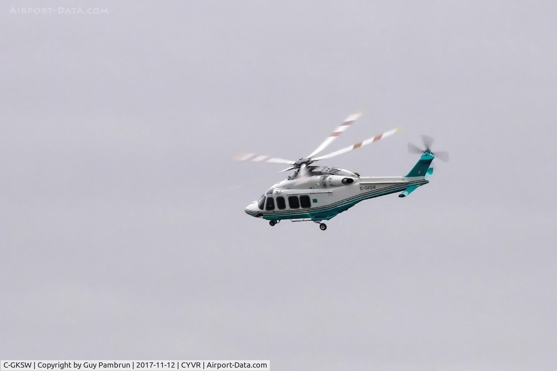 C-GKSW, 2010 AgustaWestland AW-139 C/N 31276, Departing