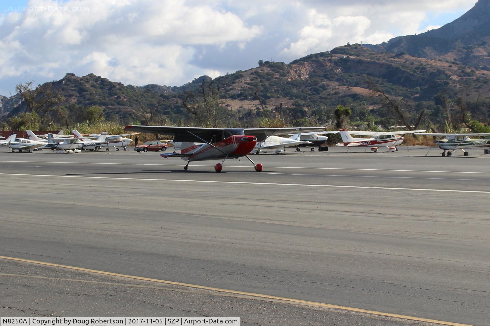 N8250A, 1952 Cessna 170B C/N 25102, 1952 Cessna 170B, Continental C-145 145 Hp, landing roll Rwy 22