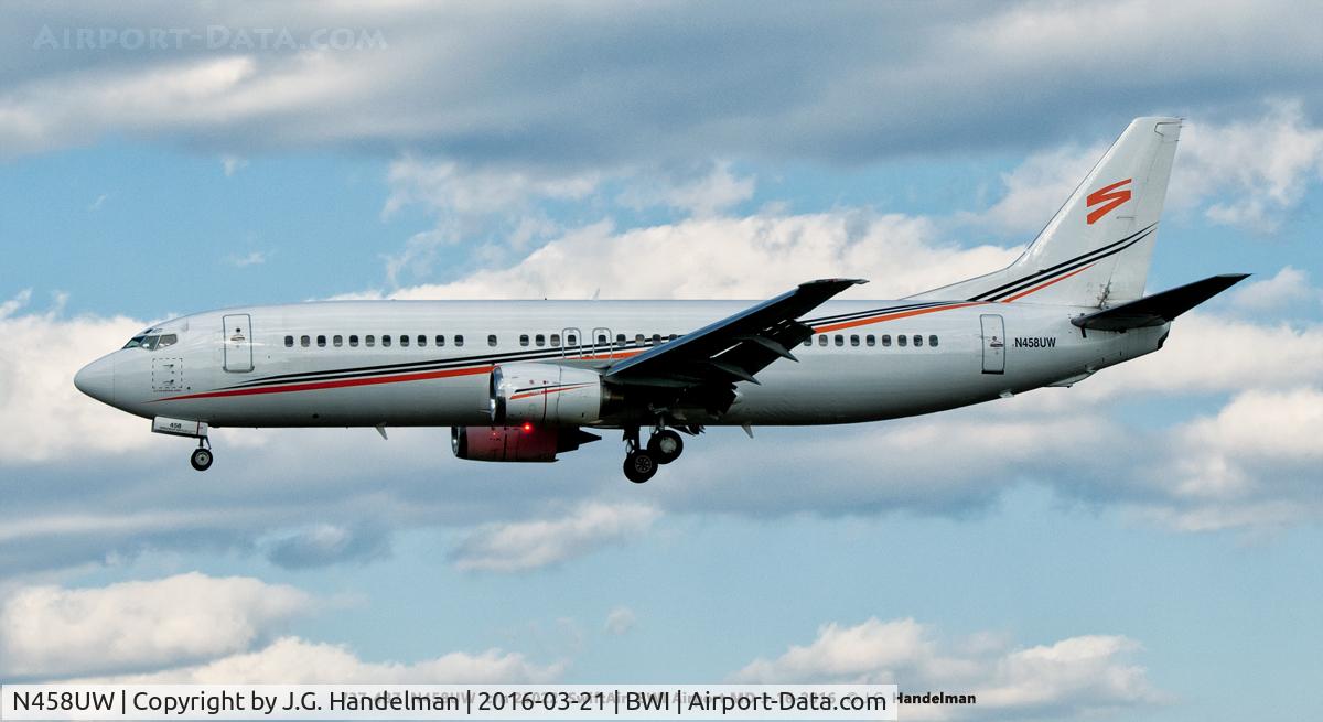 N458UW, 1991 Boeing 737-4B7 C/N 25022, Approaching 33L.