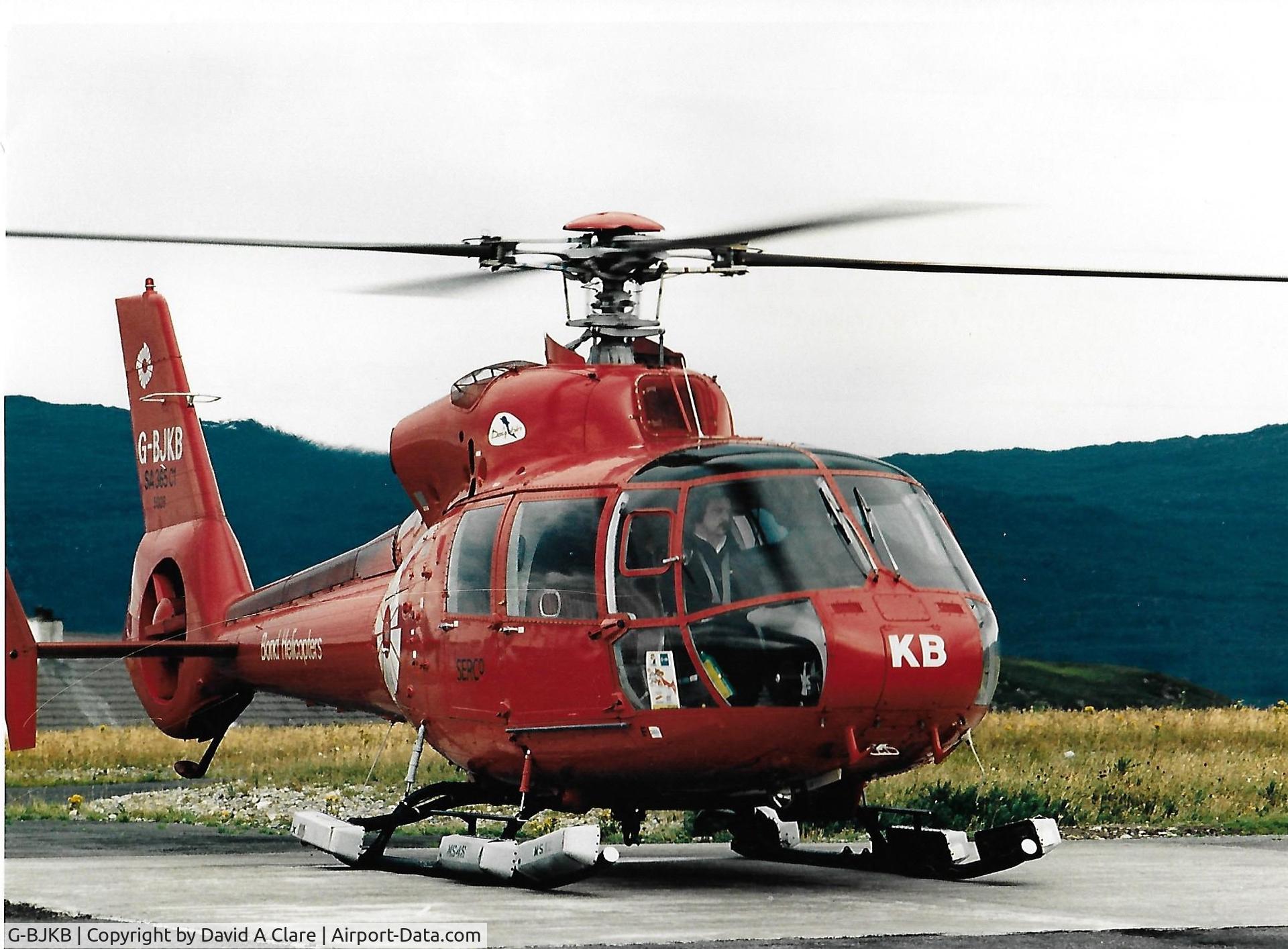 G-BJKB, 1978 Aérospatiale SA-365C-3 Dauphin 2 C/N 5026, Helicopter based in Plockton, Scotland 1984-1994