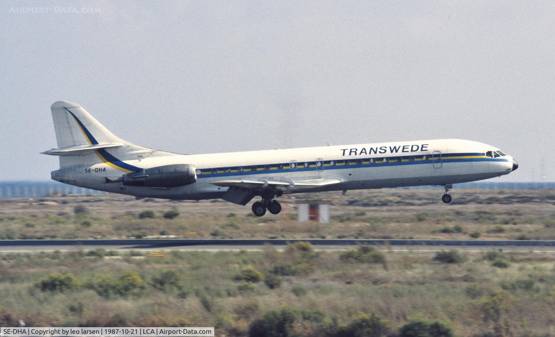 SE-DHA, 1969 Sud Aviation SE-210 Caravelle 10B3 Super B C/N 259, Larnaca Cyprus 21.10.1987
