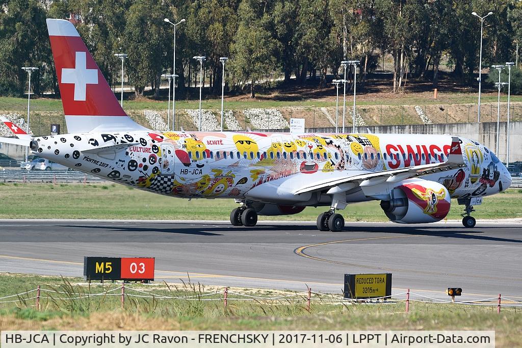 HB-JCA, 2017 Bombardier CSeries CS300 (BD-500-1A11) C/N 55010, LX2093 take off to Geneva